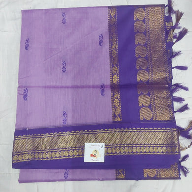 Women's Pure Kalyani Cotton Silk Saree with Zari Border and