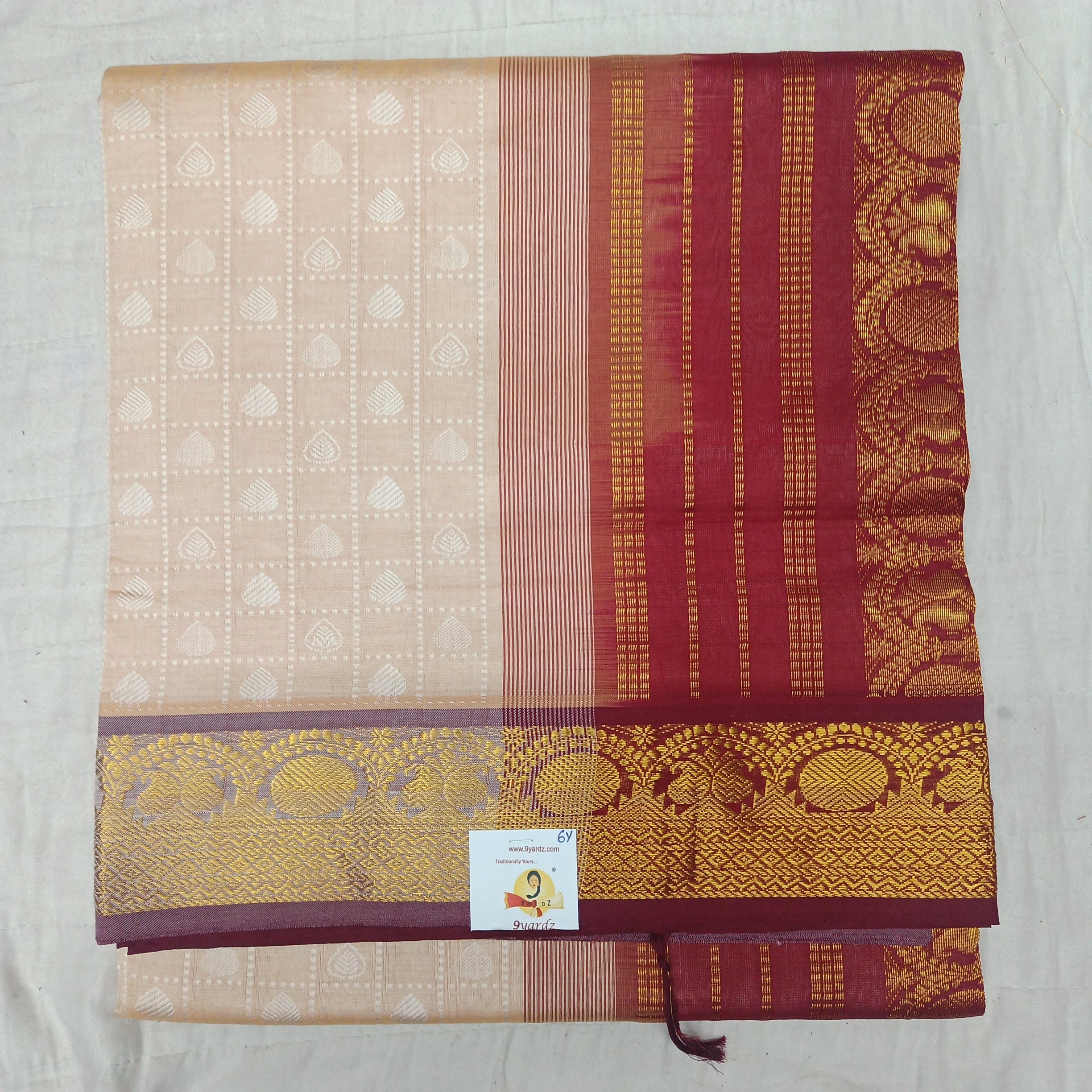 Semi silk Embossed 6Yards