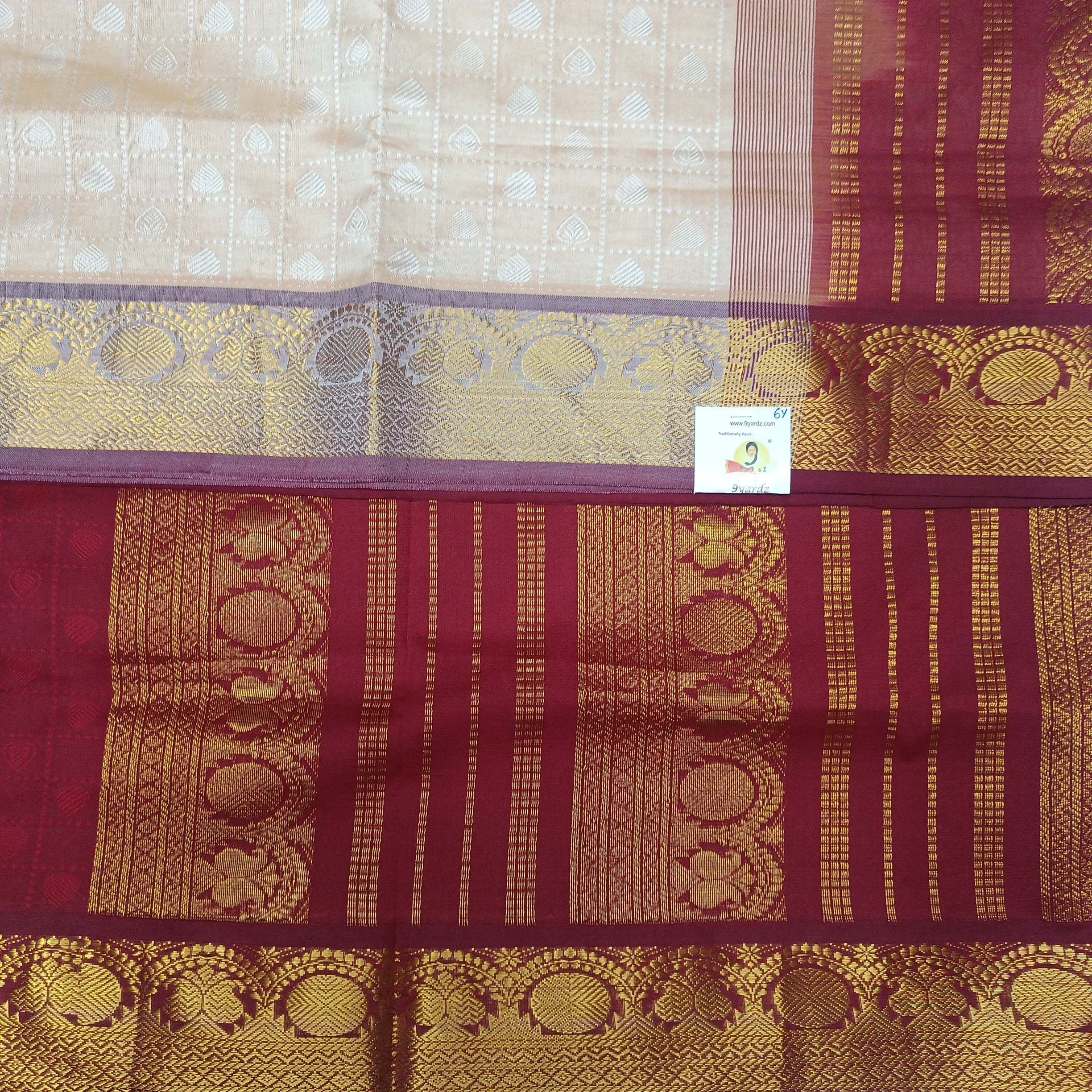 Semi silk Embossed 6Yards