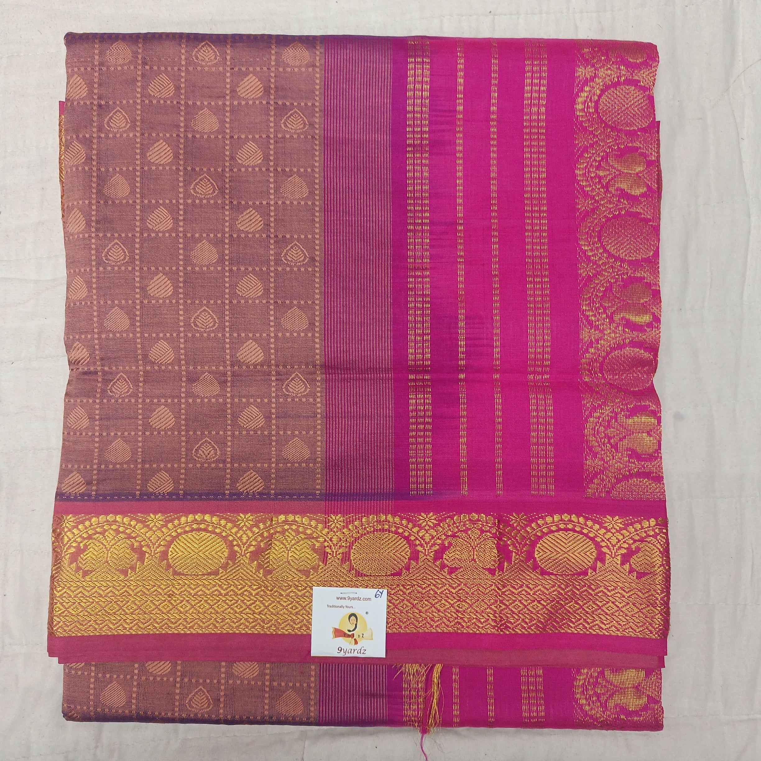 Semi silk Embossed 6Yards