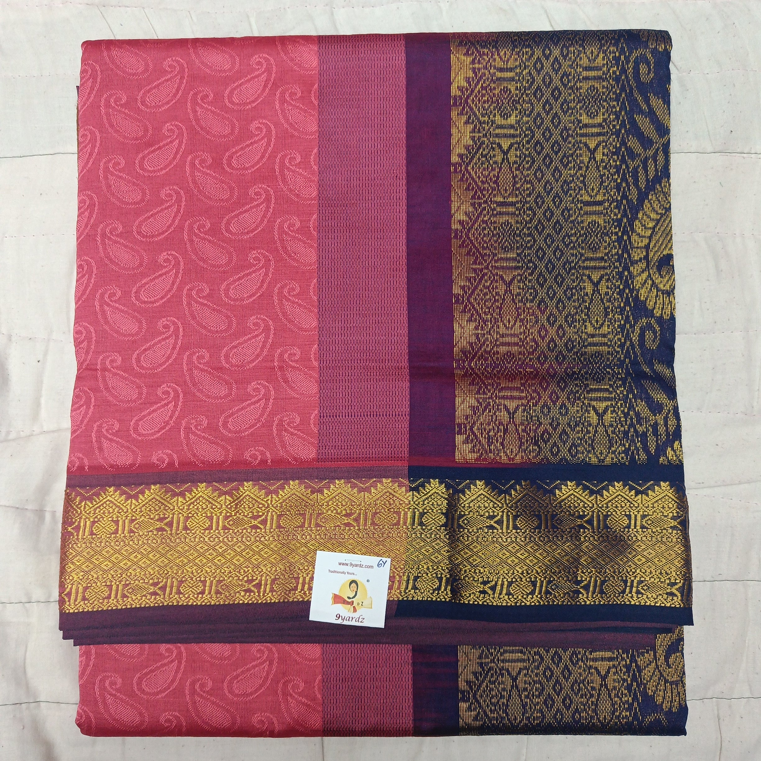 Semi silk Embossed 6Yards