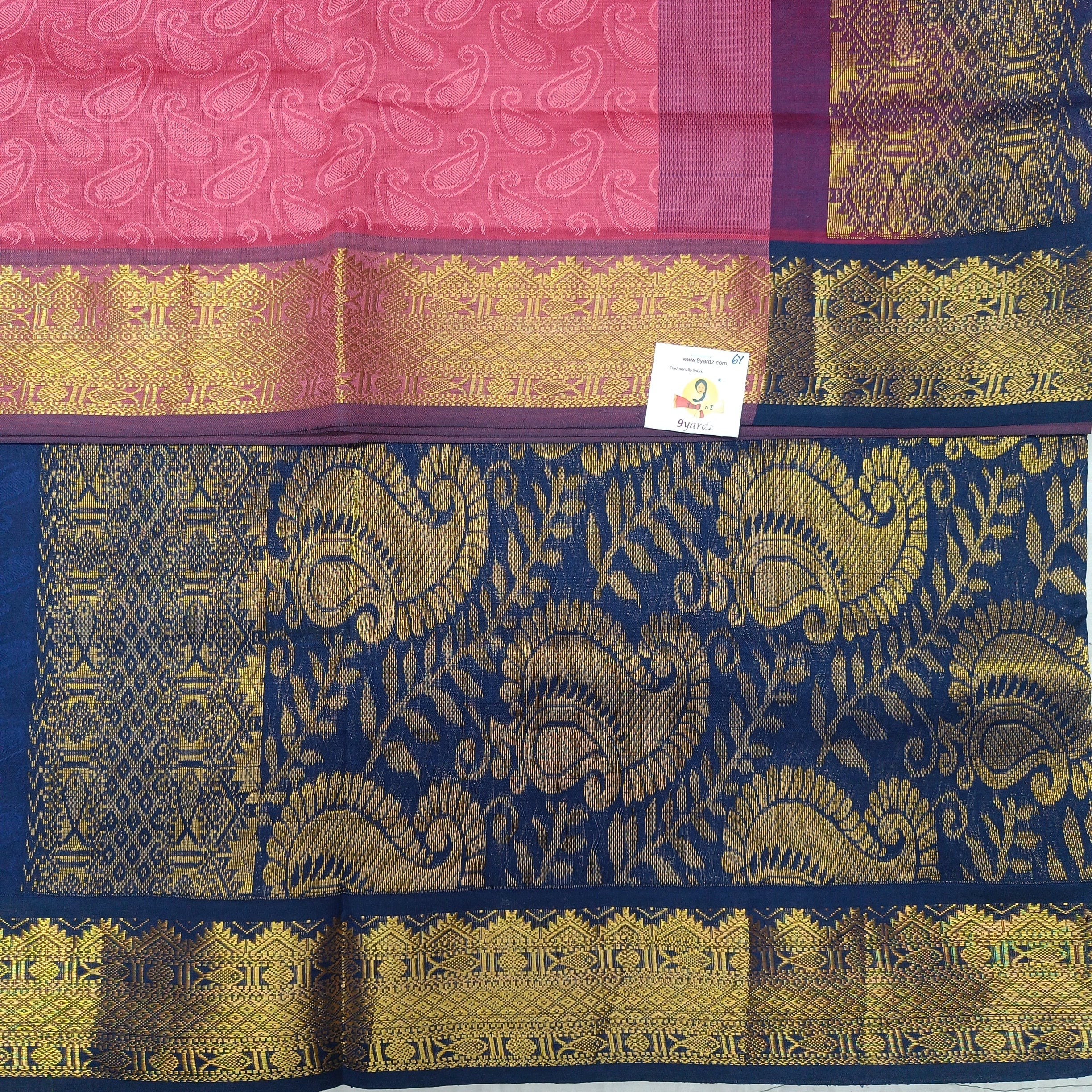 Semi silk Embossed 6Yards