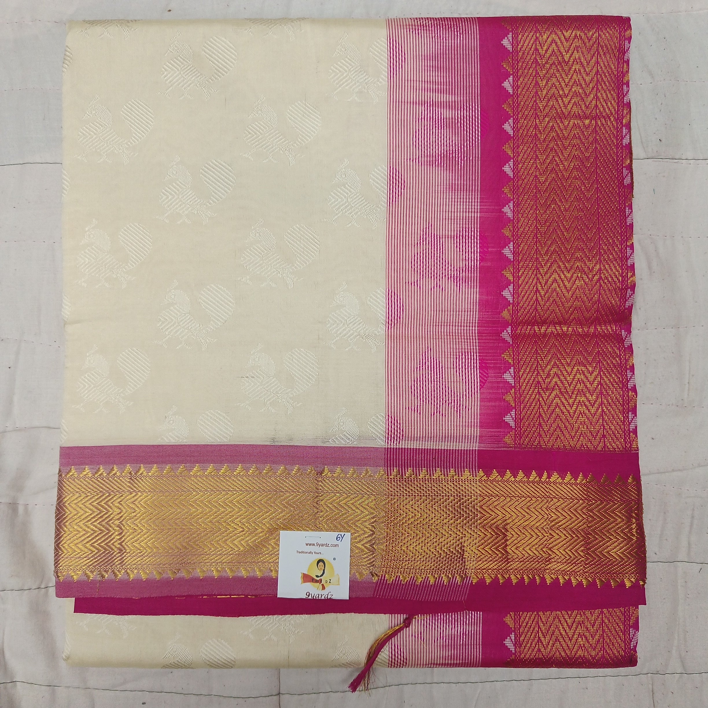 Semi silk Embossed 6Yards