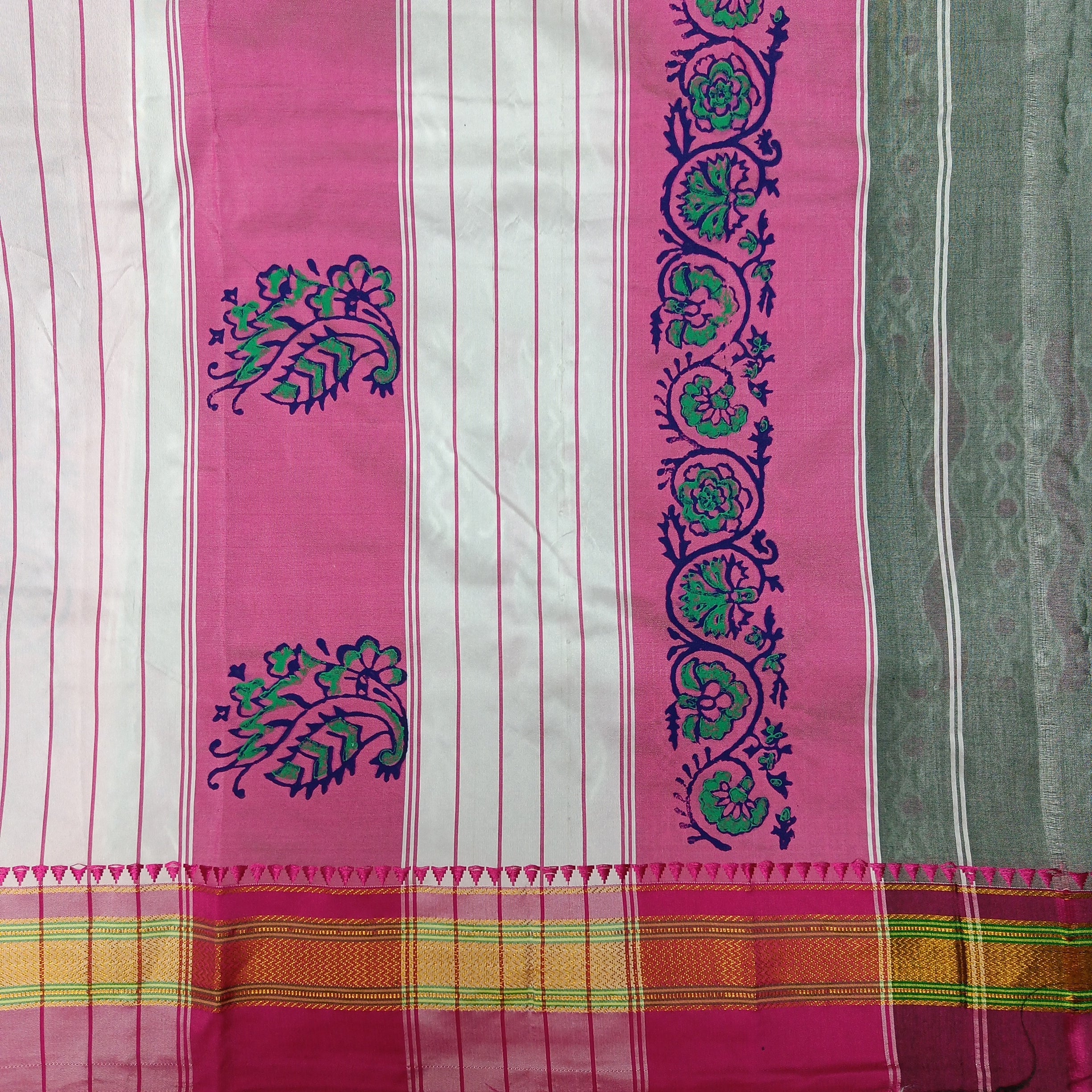 Ikkal sarees madisar printed 10yardz (with blouse)