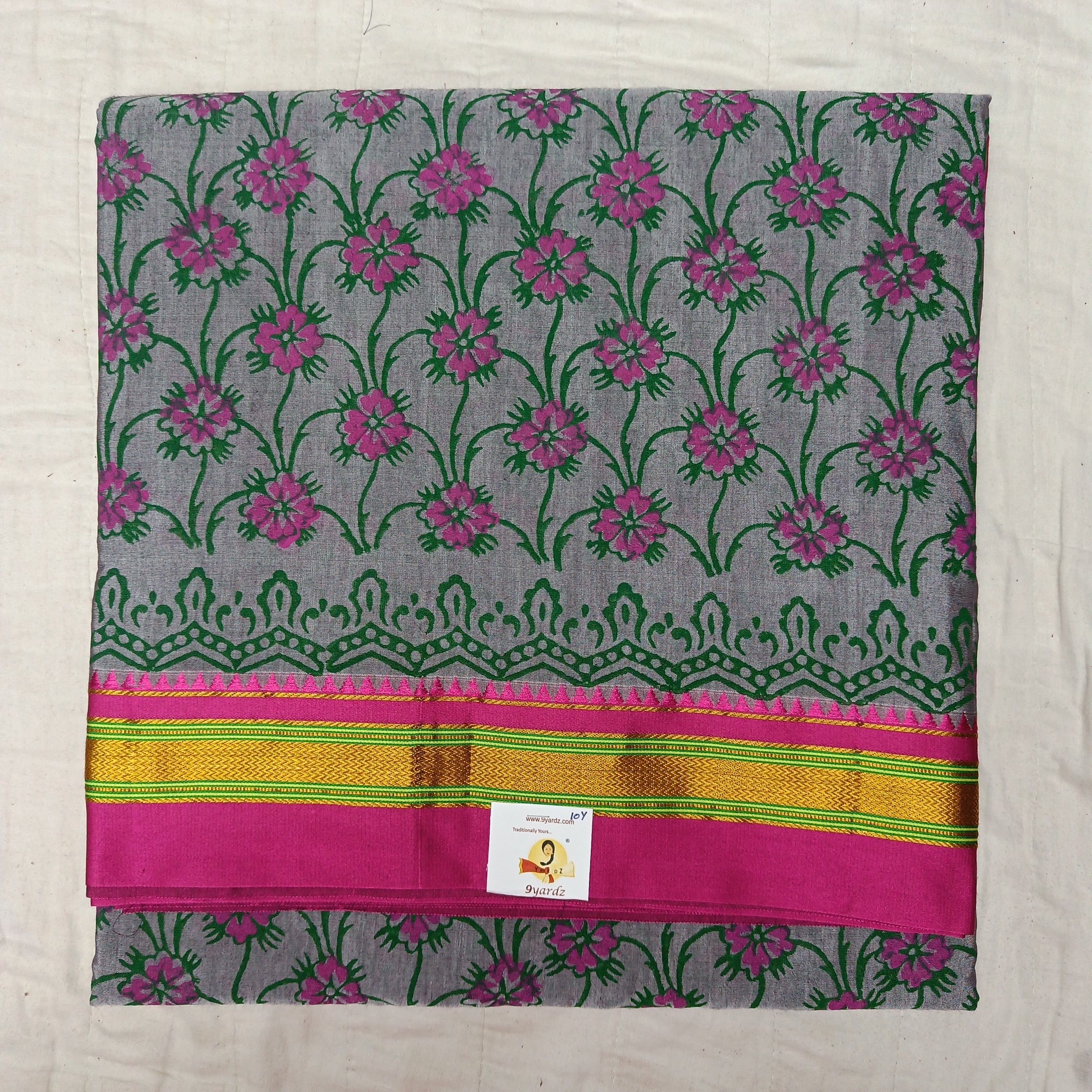 Ikkal sarees madisar printed 10yardz (with blouse)