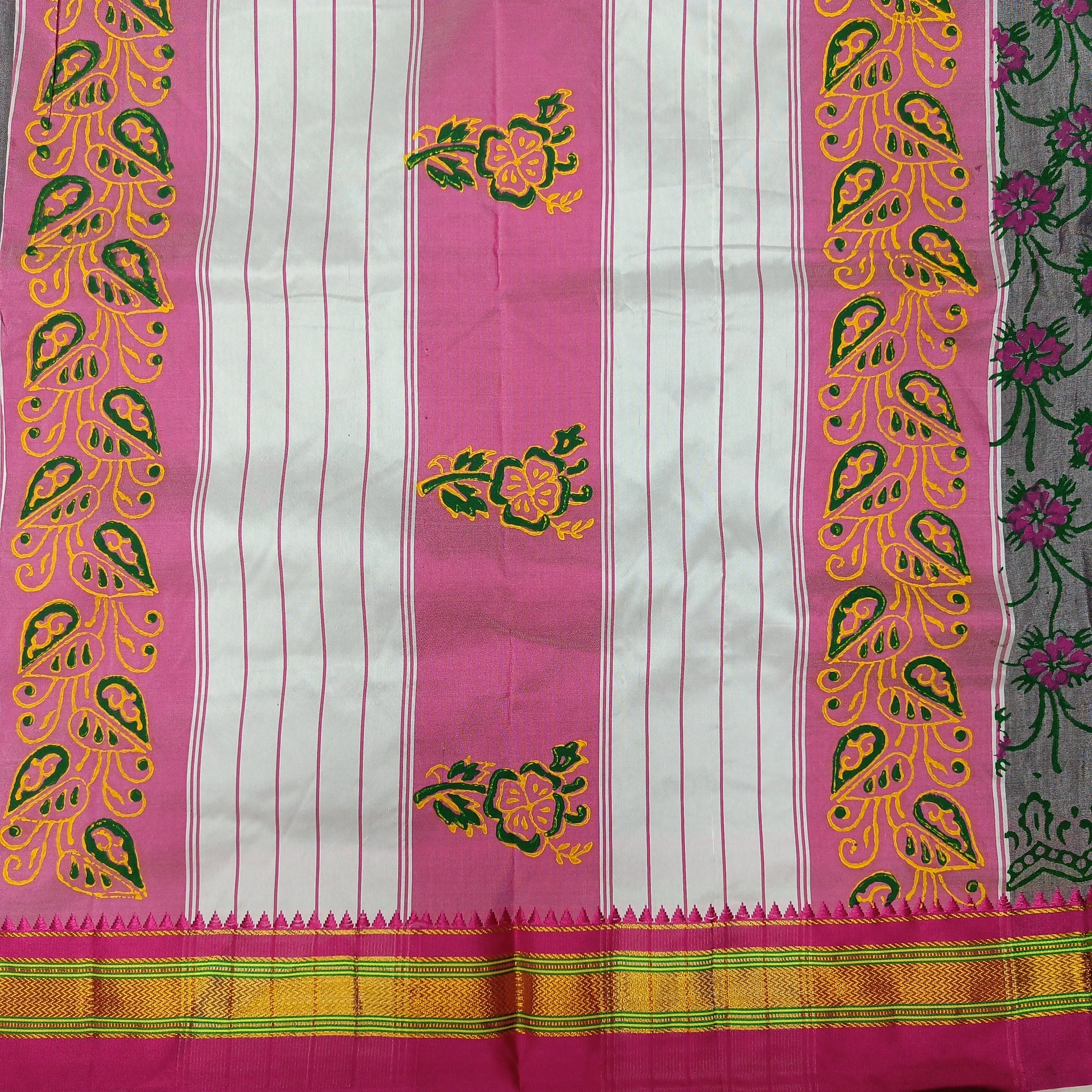 Ikkal sarees madisar printed 10yardz (with blouse)
