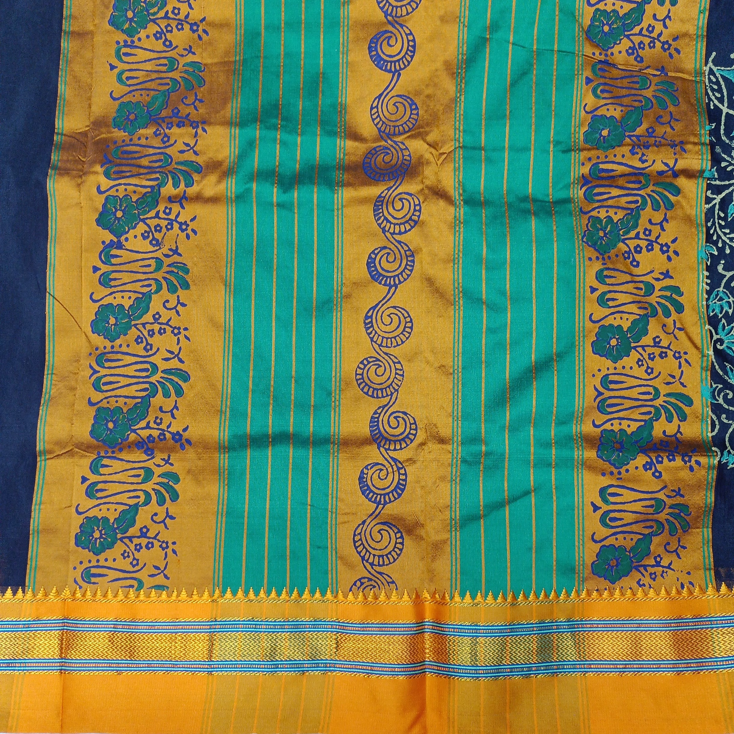 Ikkal sarees madisar printed 10yardz (with blouse)