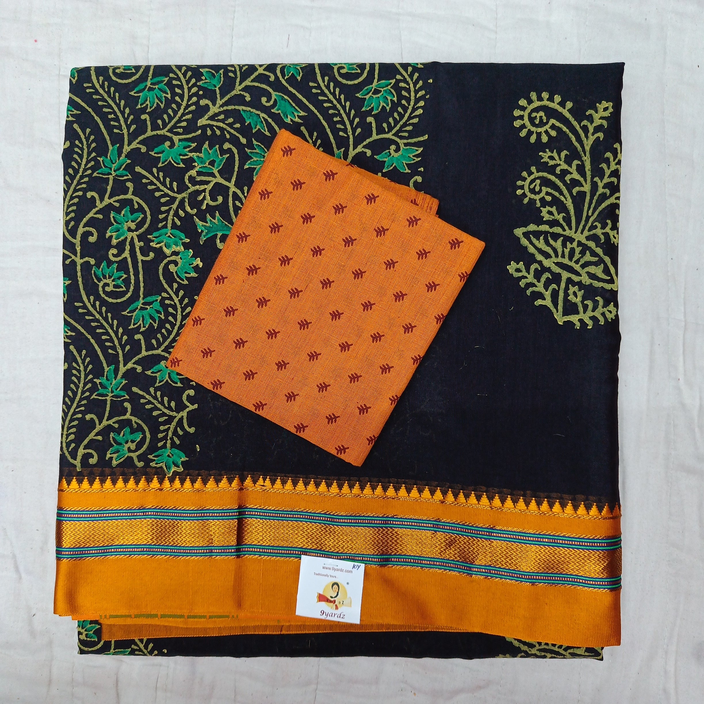 Ikkal sarees madisar printed 10yardz (with blouse)
