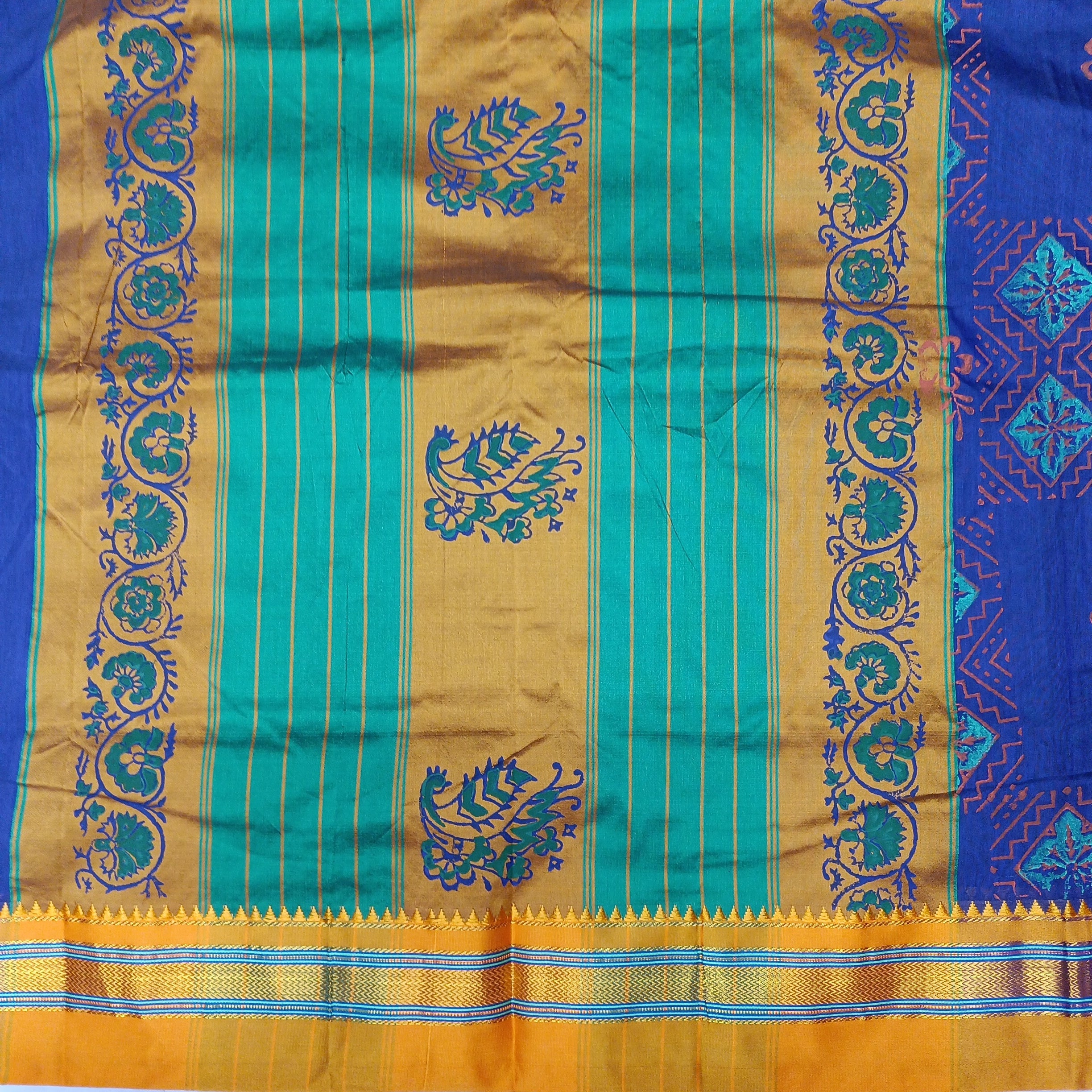 Ikkal sarees madisar printed 10yardz (with blouse)