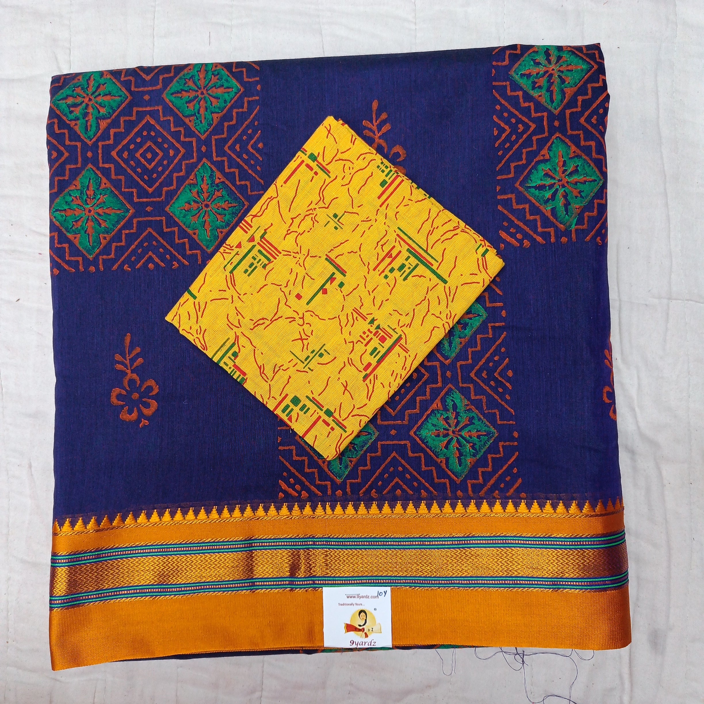 Ikkal sarees madisar printed 10yardz (with blouse)