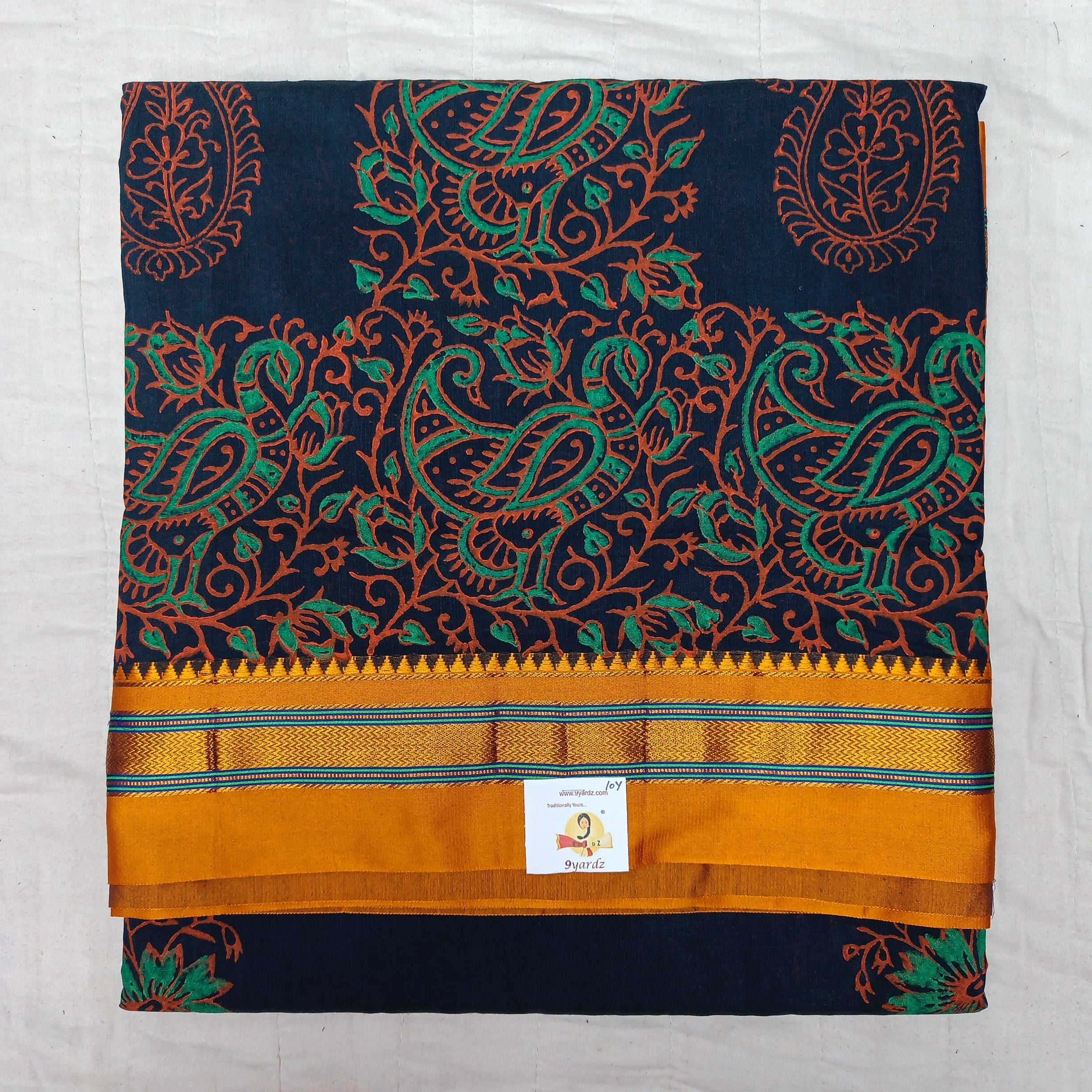 Ikkal sarees madisar printed 10yardz (with blouse)