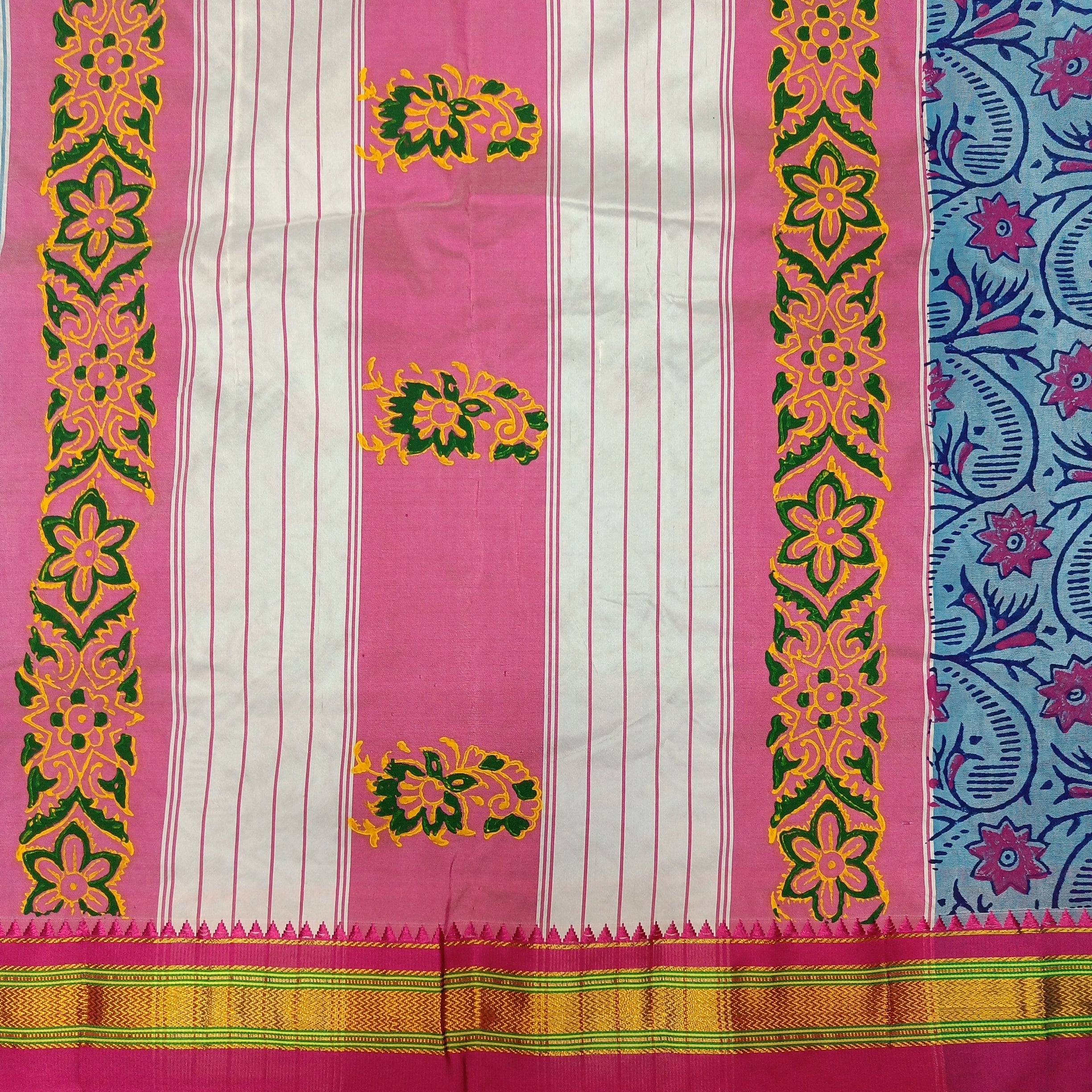 Ikkal sarees madisar printed 10yardz (with blouse)
