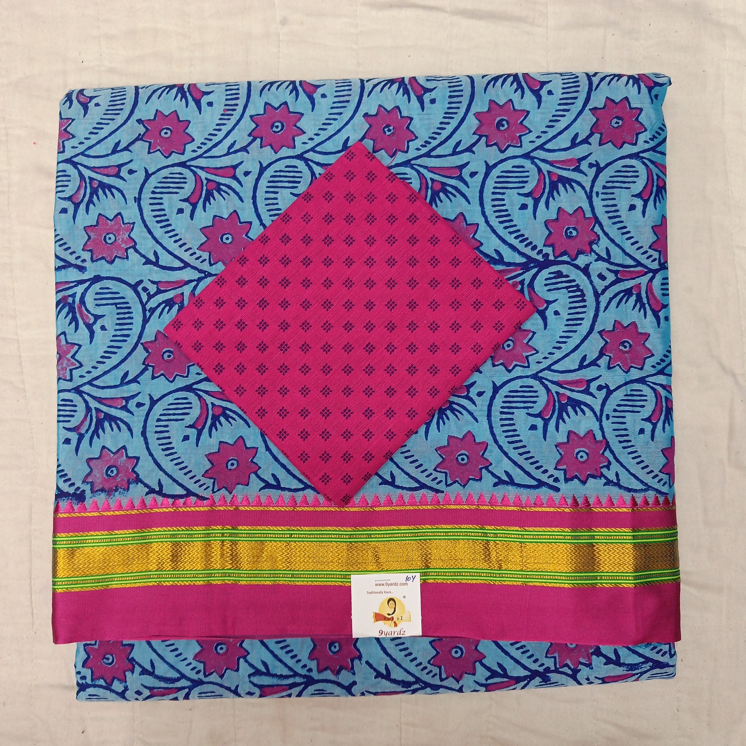 Ikkal sarees madisar printed 10yardz (with blouse)