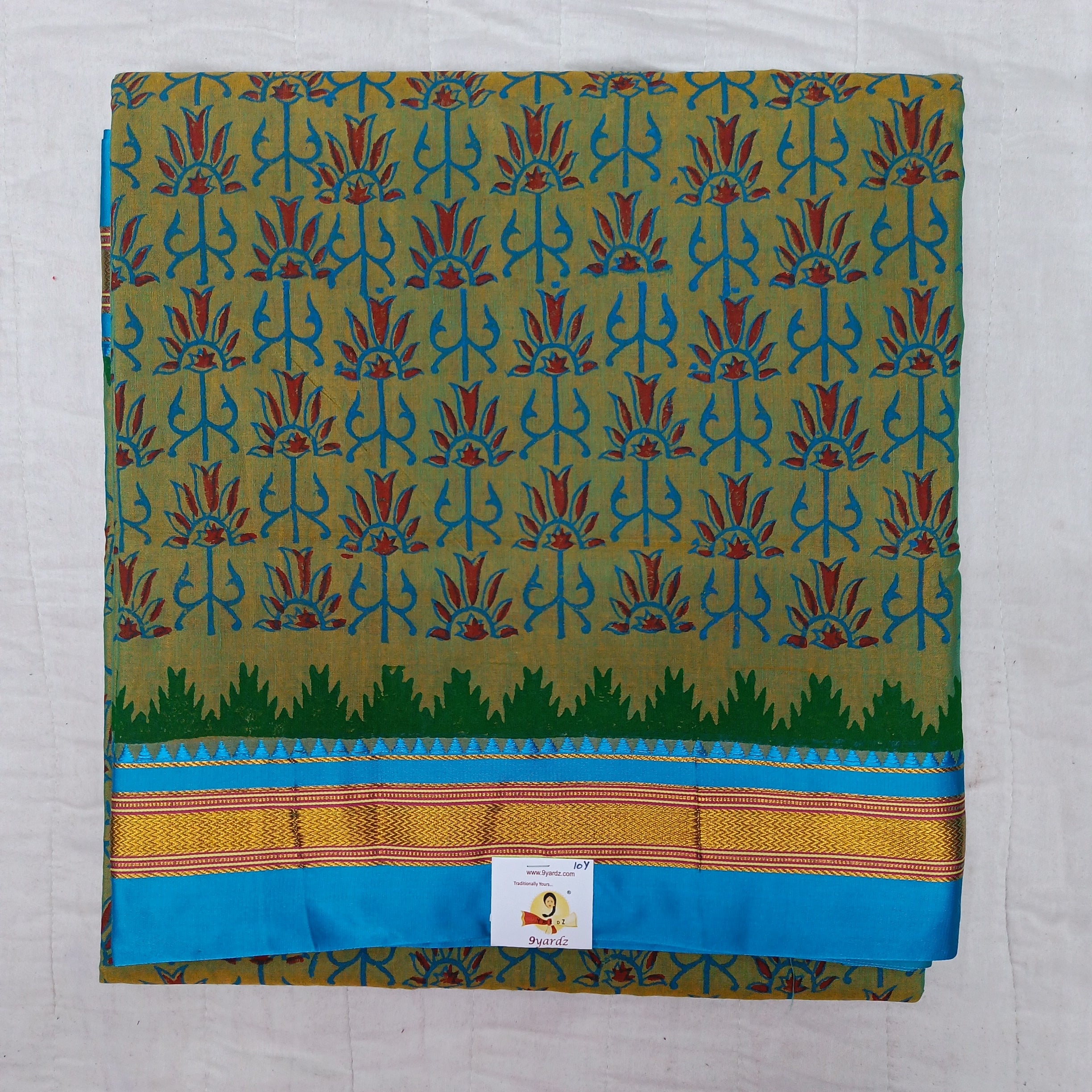 Ikkal sarees madisar printed 10yardz (with blouse)