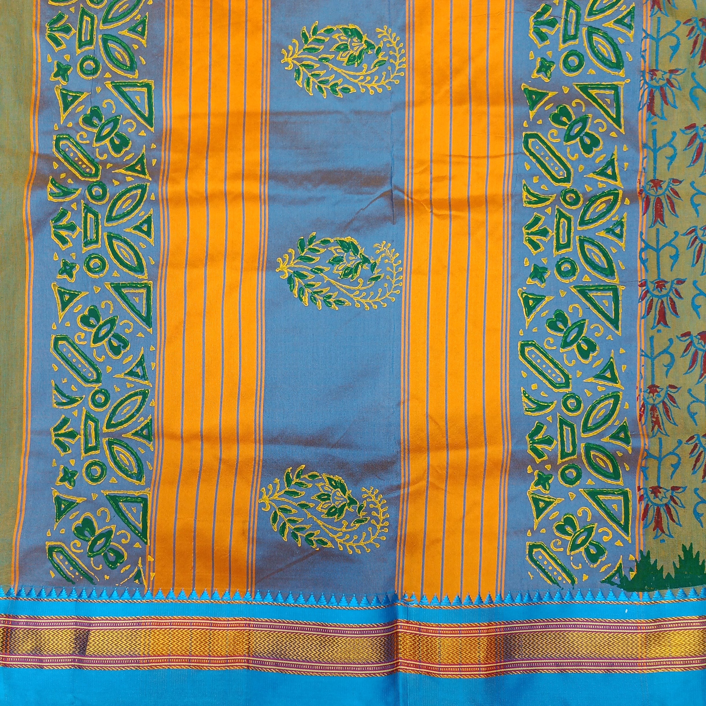 Ikkal sarees madisar printed 10yardz (with blouse)