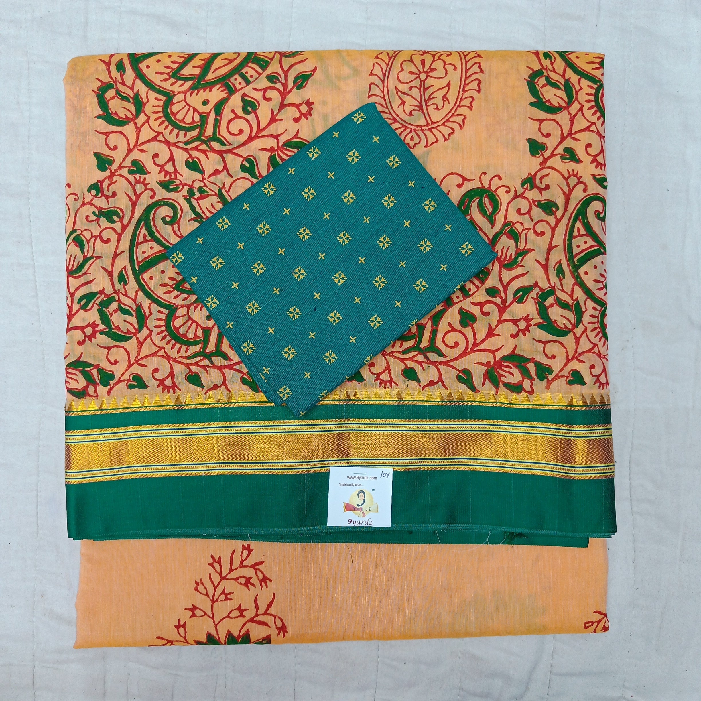Ikkal sarees madisar printed 10yardz (with blouse)