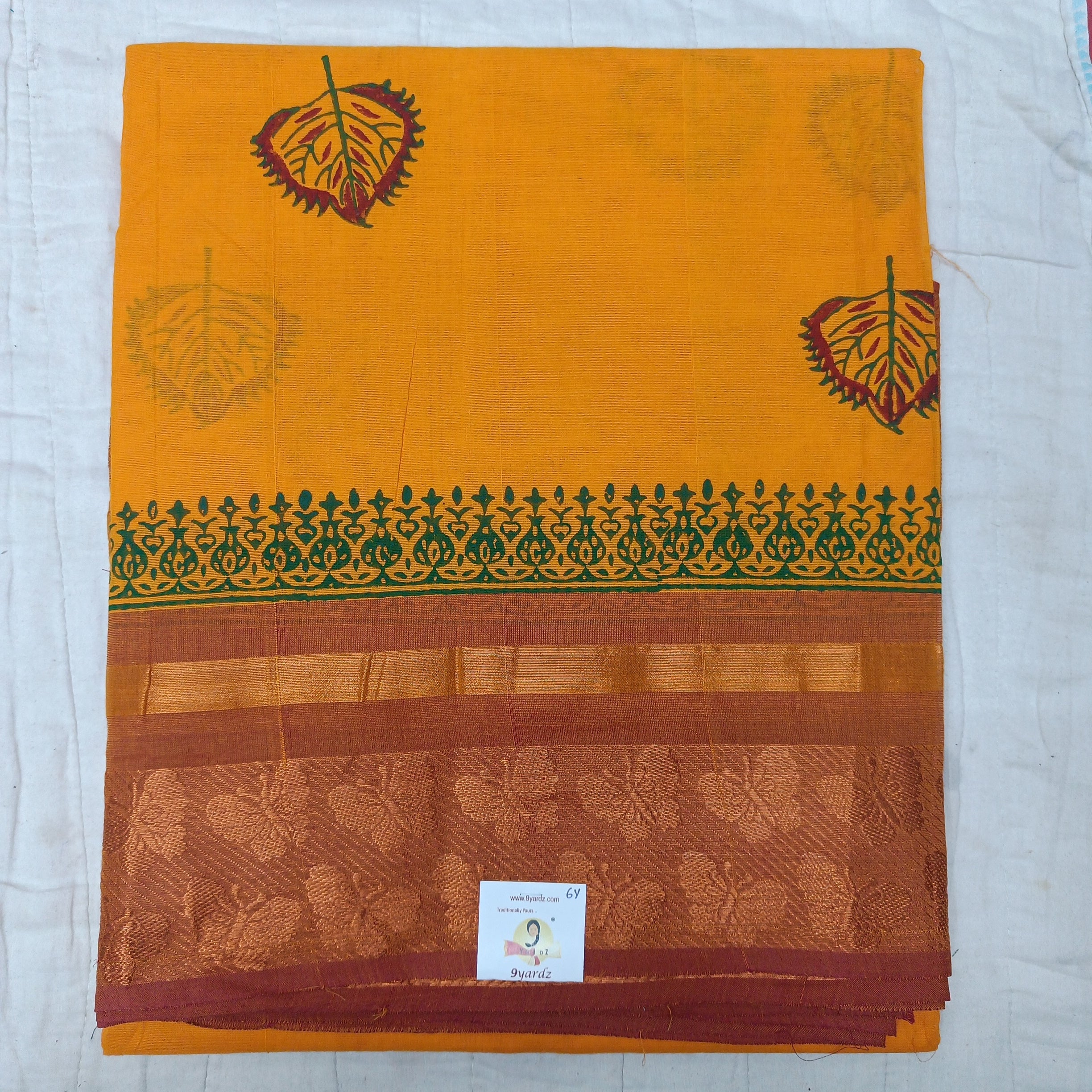 Chettinadu cotton printed 6 yardz