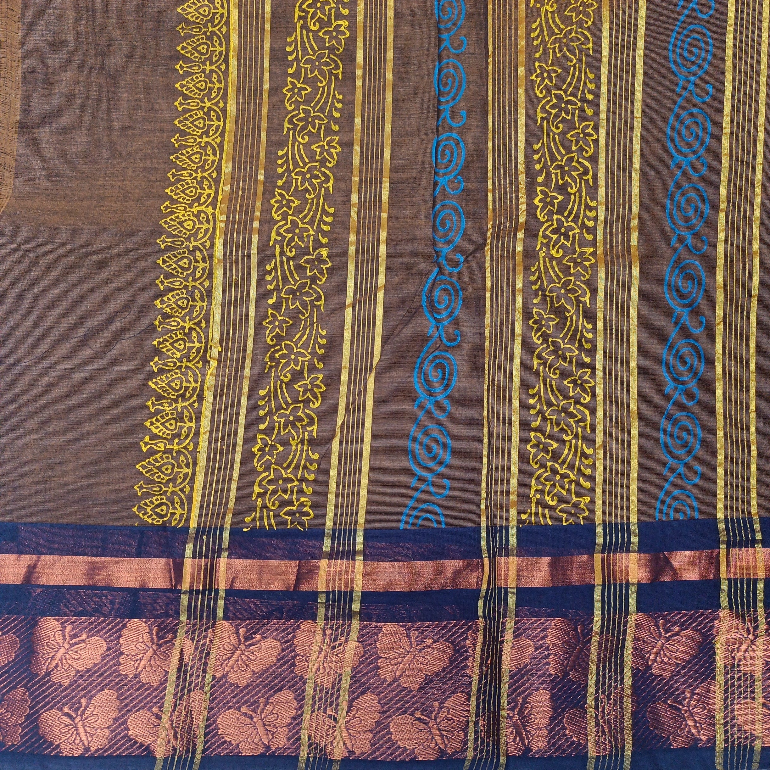 Chettinadu cotton printed 7 yardz