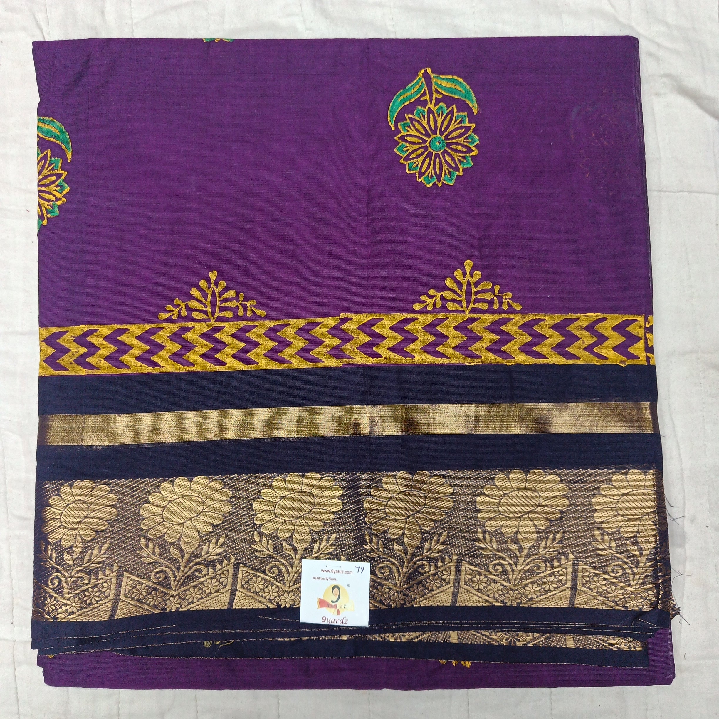 Chettinadu cotton printed 7 yardz