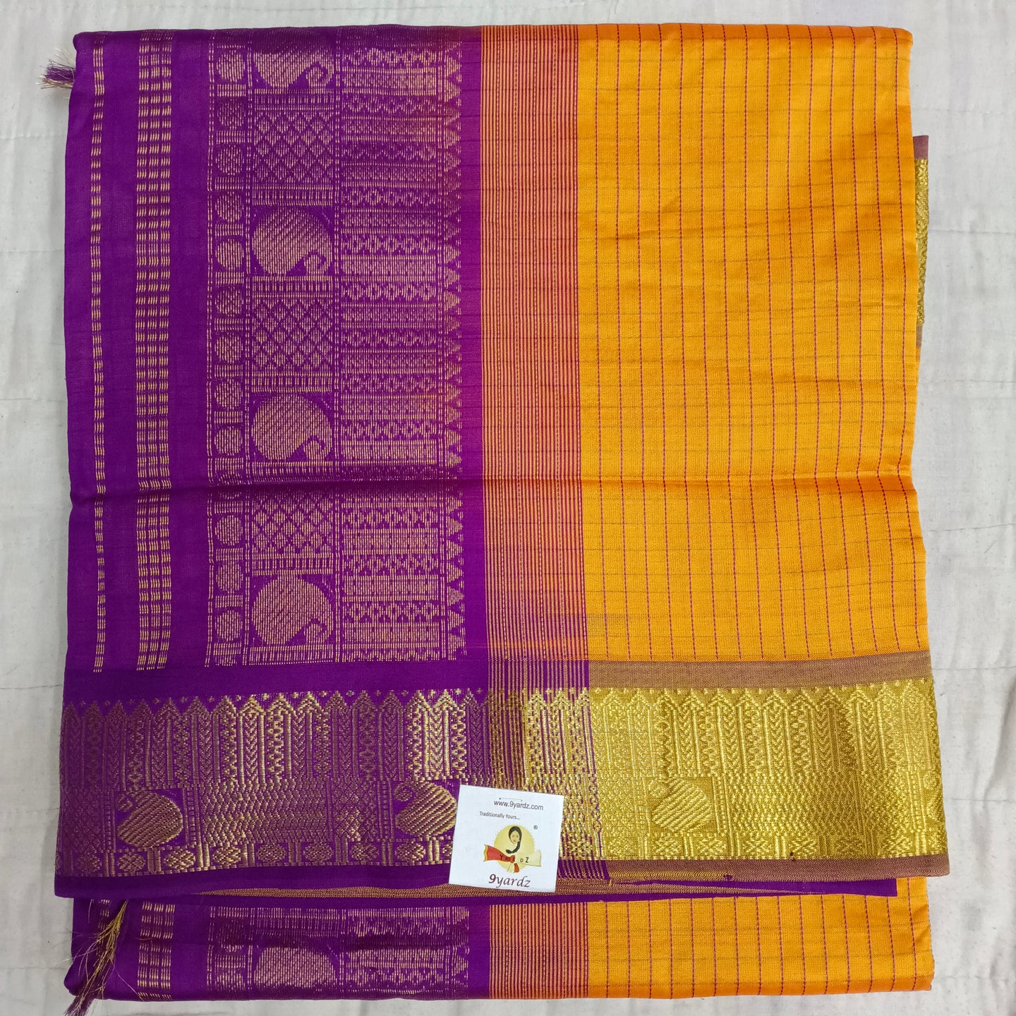 Semi Silk cotton checked Madisar