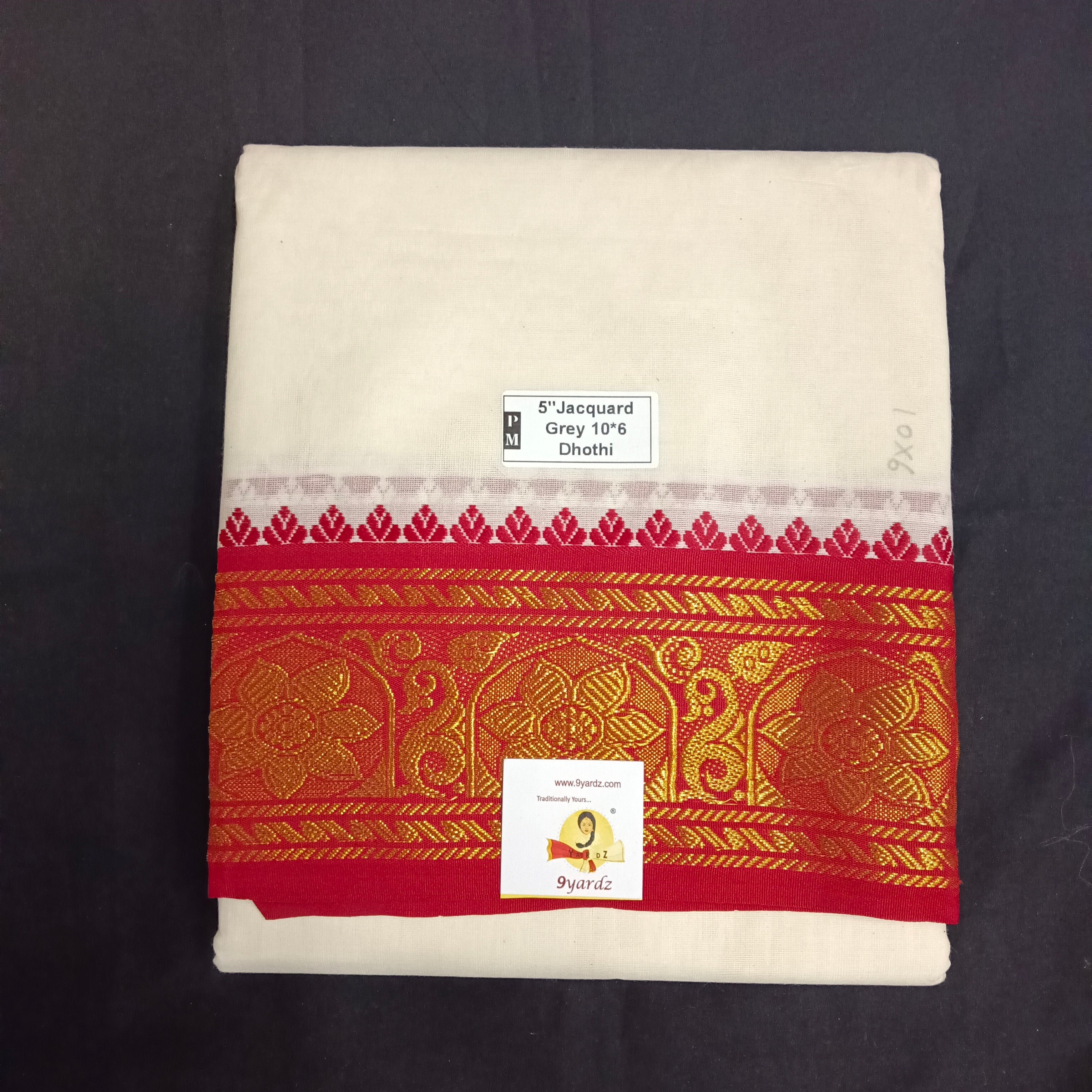 Cotton Dhothi Jacquard 10*6