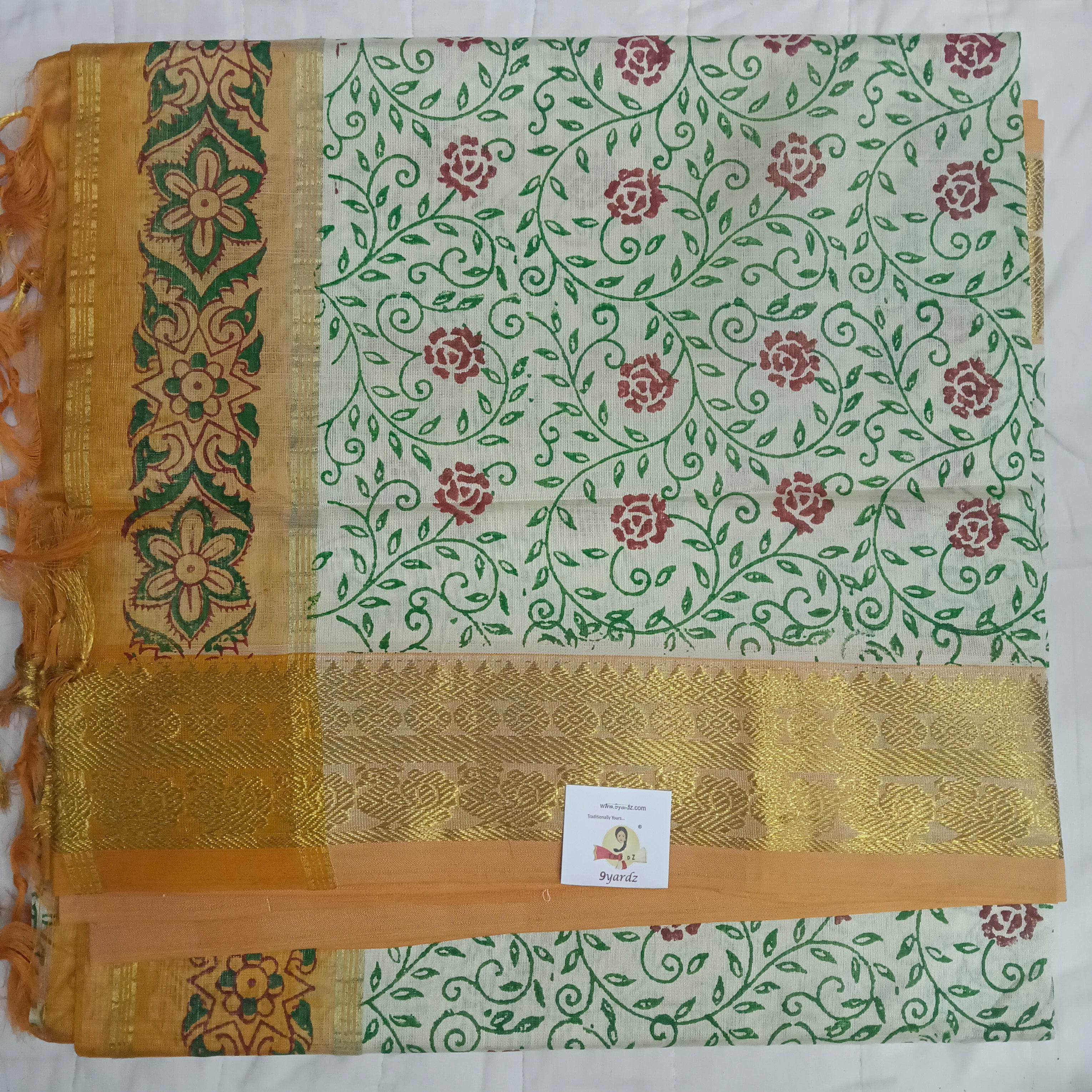 Printed Pure Silk Cotton 6Yards