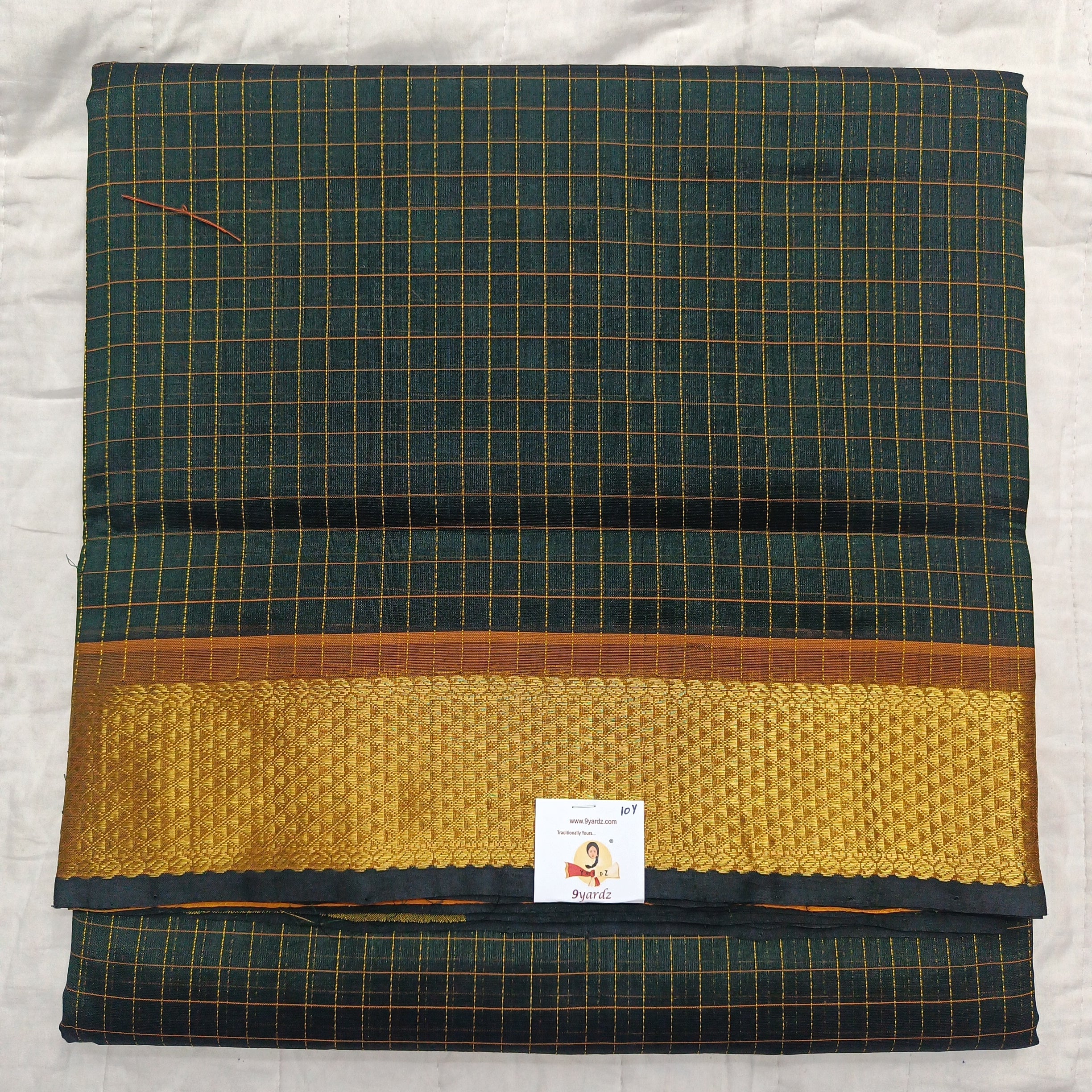 Pure silk cotton- small kattam 10yards (madisar)