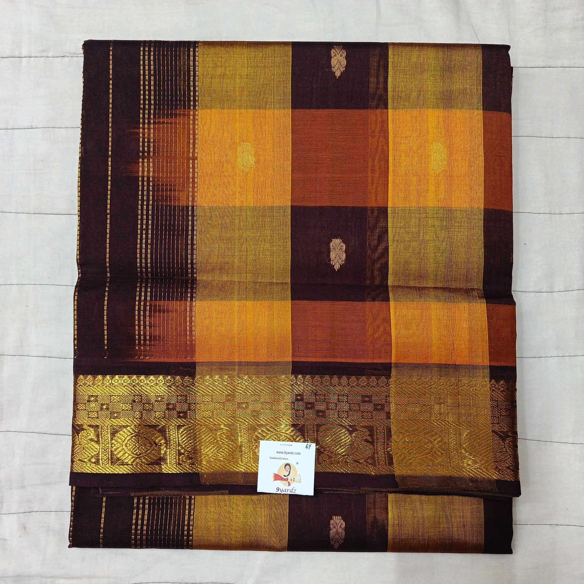 Pure silk cotton zari Palum Pazhamum Check