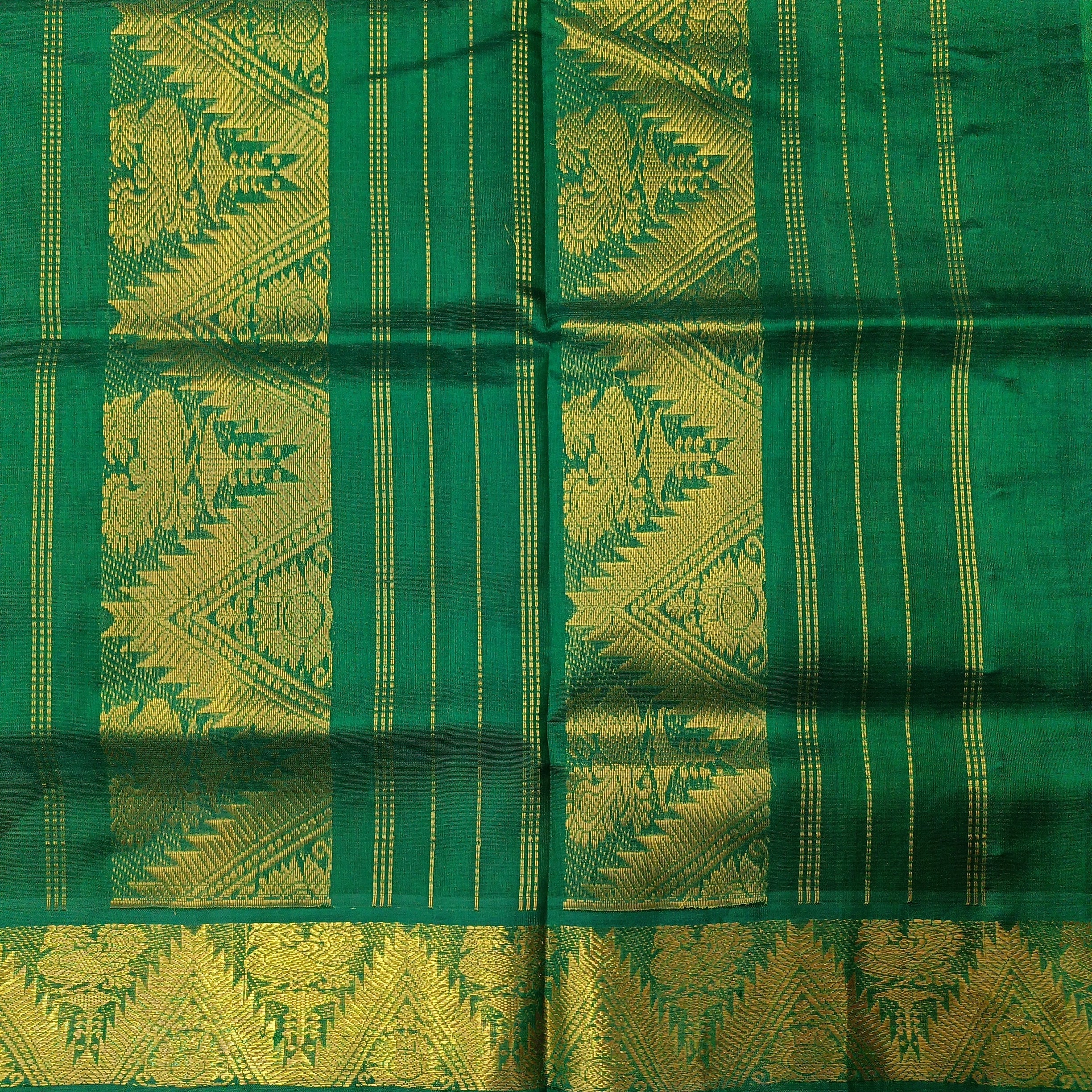 Pure silk cotton zari Pazhum Pazhamum Check