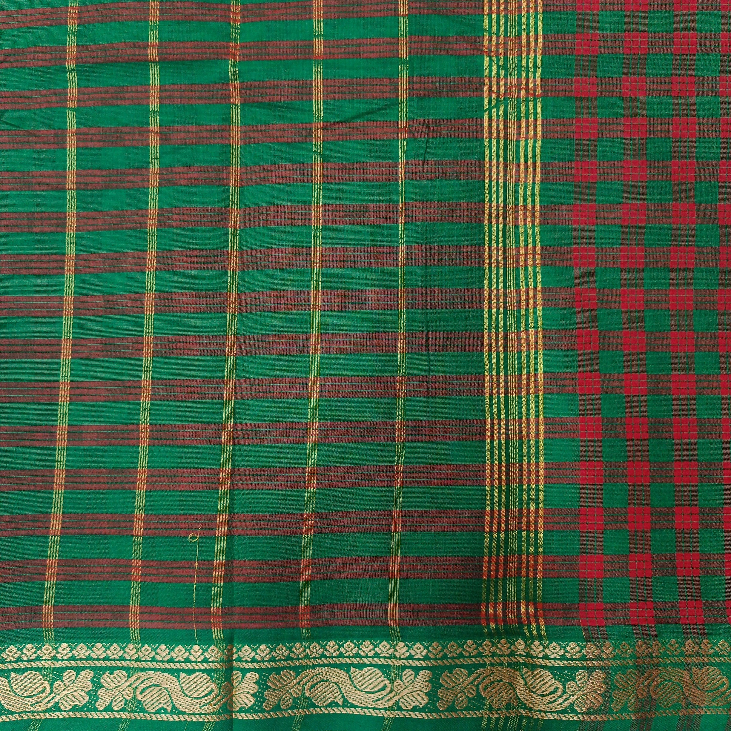 Chettinadu cotton checked 6 yardz