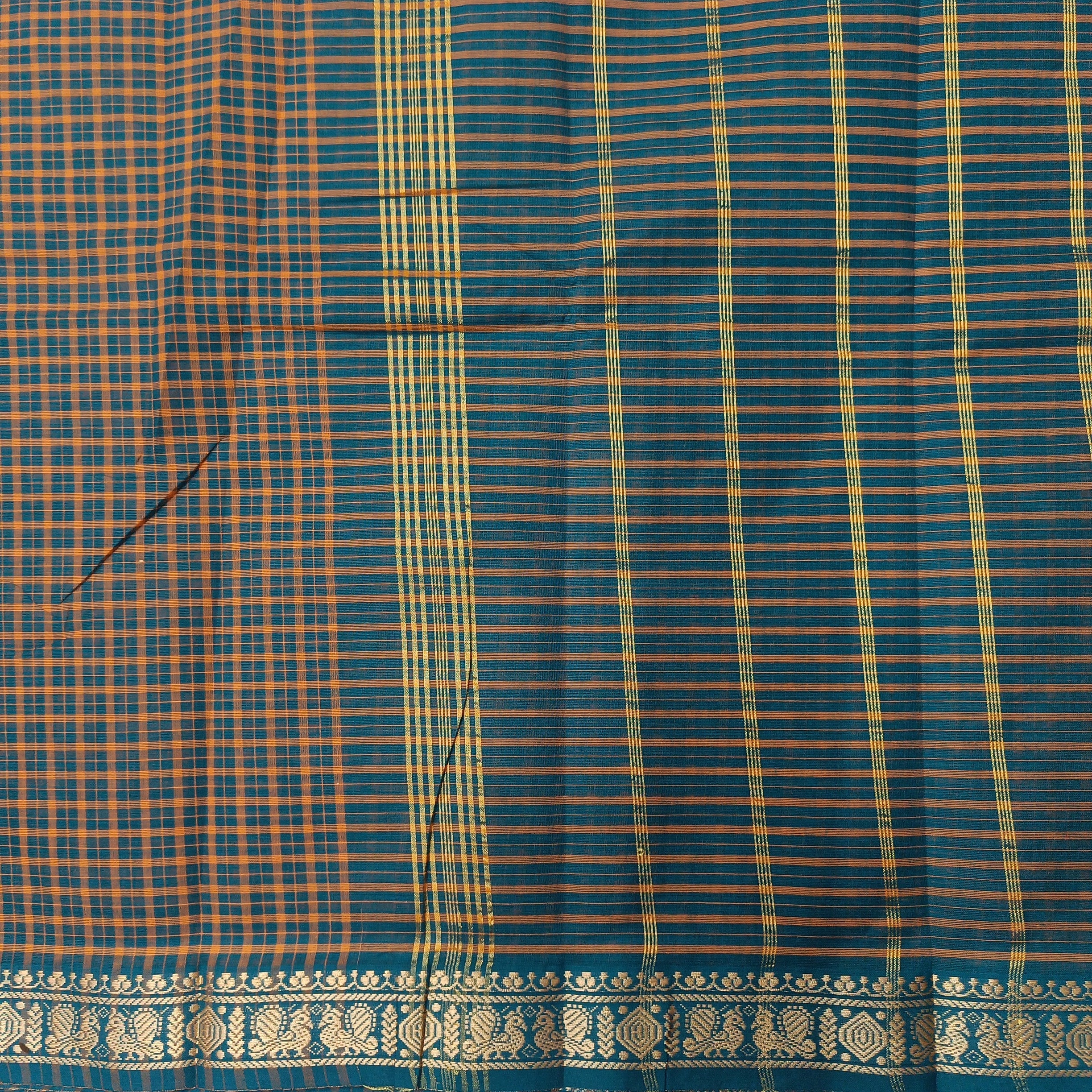 Chettinadu cotton checked 6 yardz