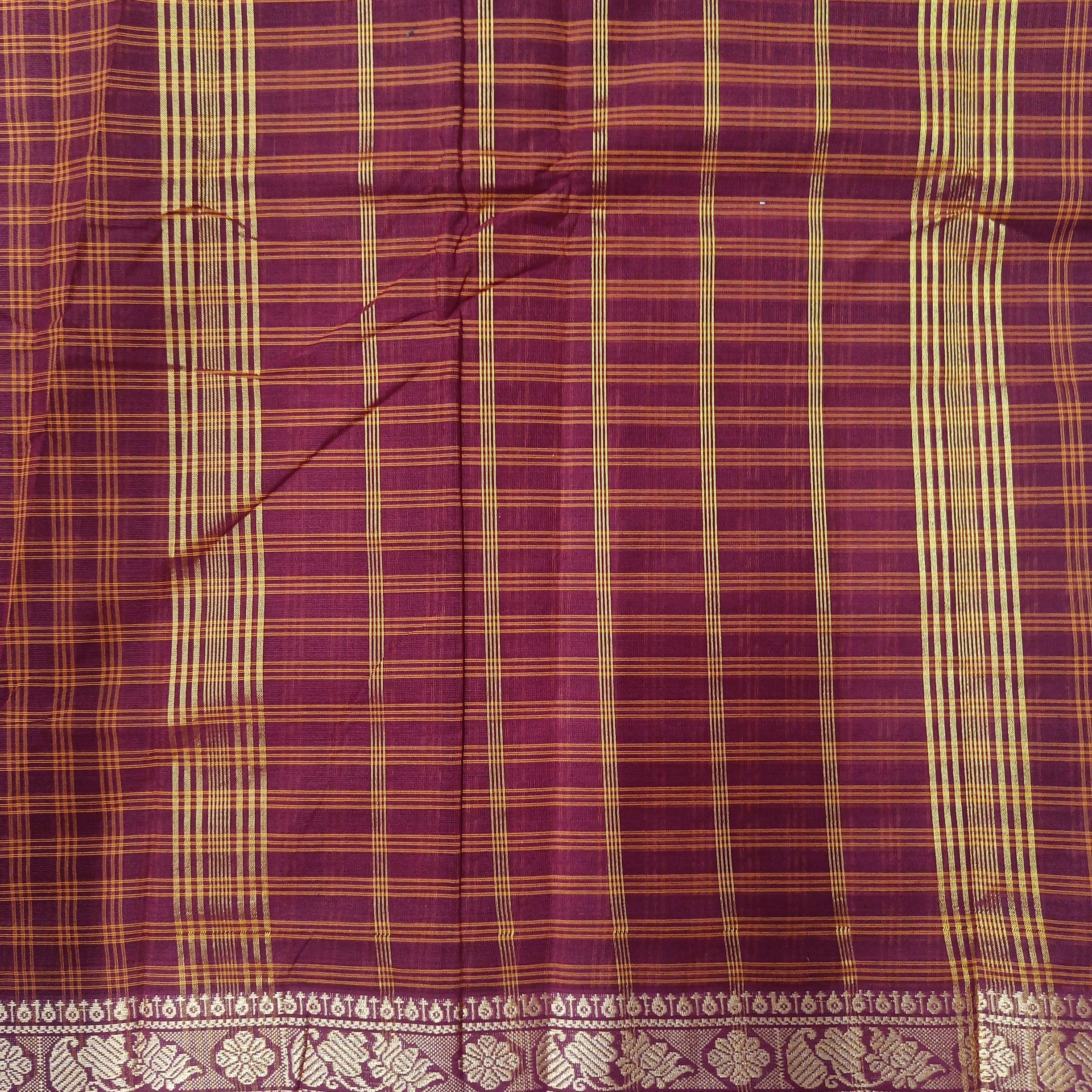 Chettinadu cotton checked 6 yardz