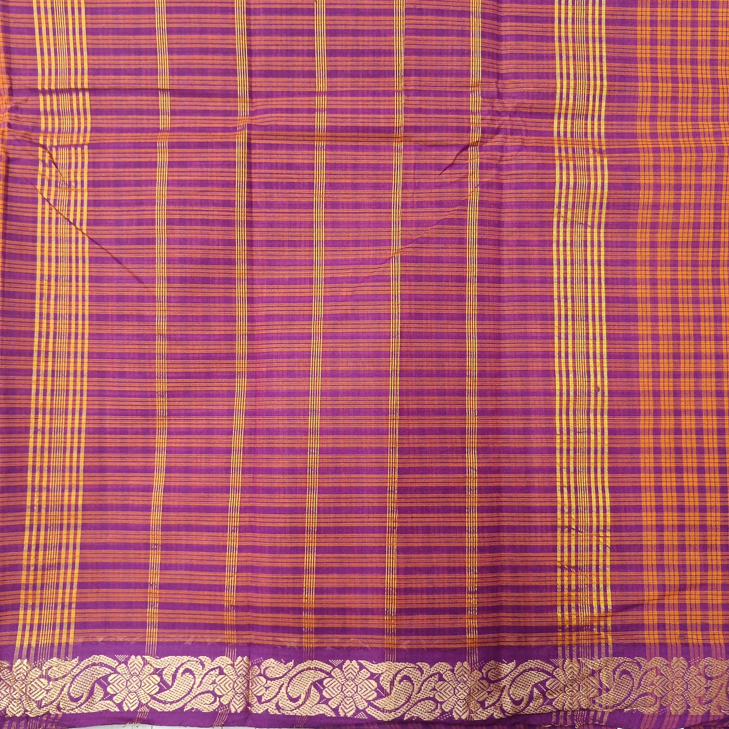 Chettinadu cotton checked 6 yardz