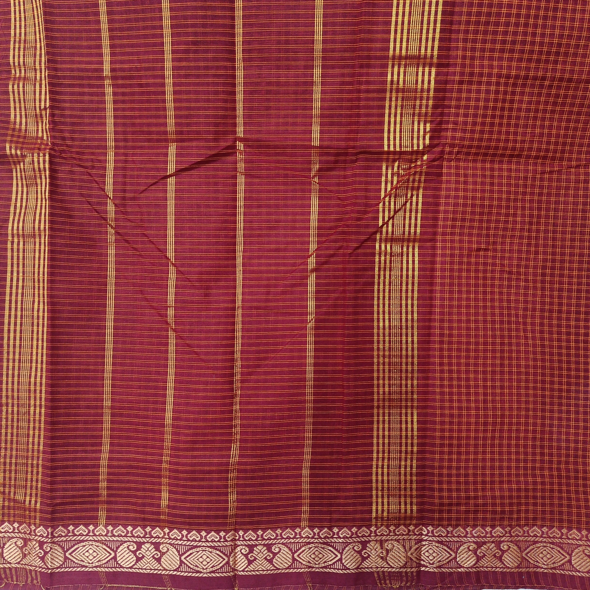 Chettinadu cotton checked 6 yardz