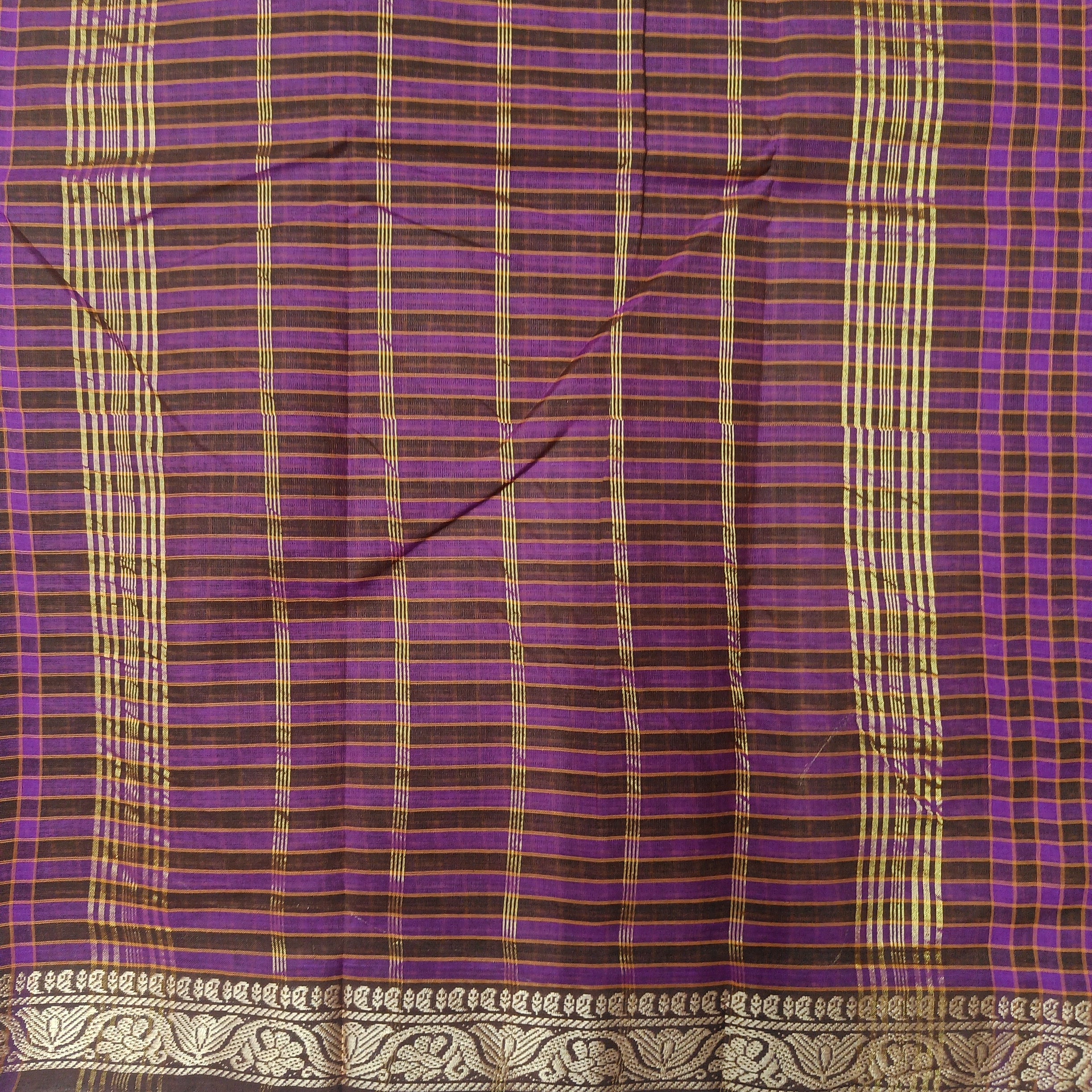 Chettinadu cotton checked 6 yardz