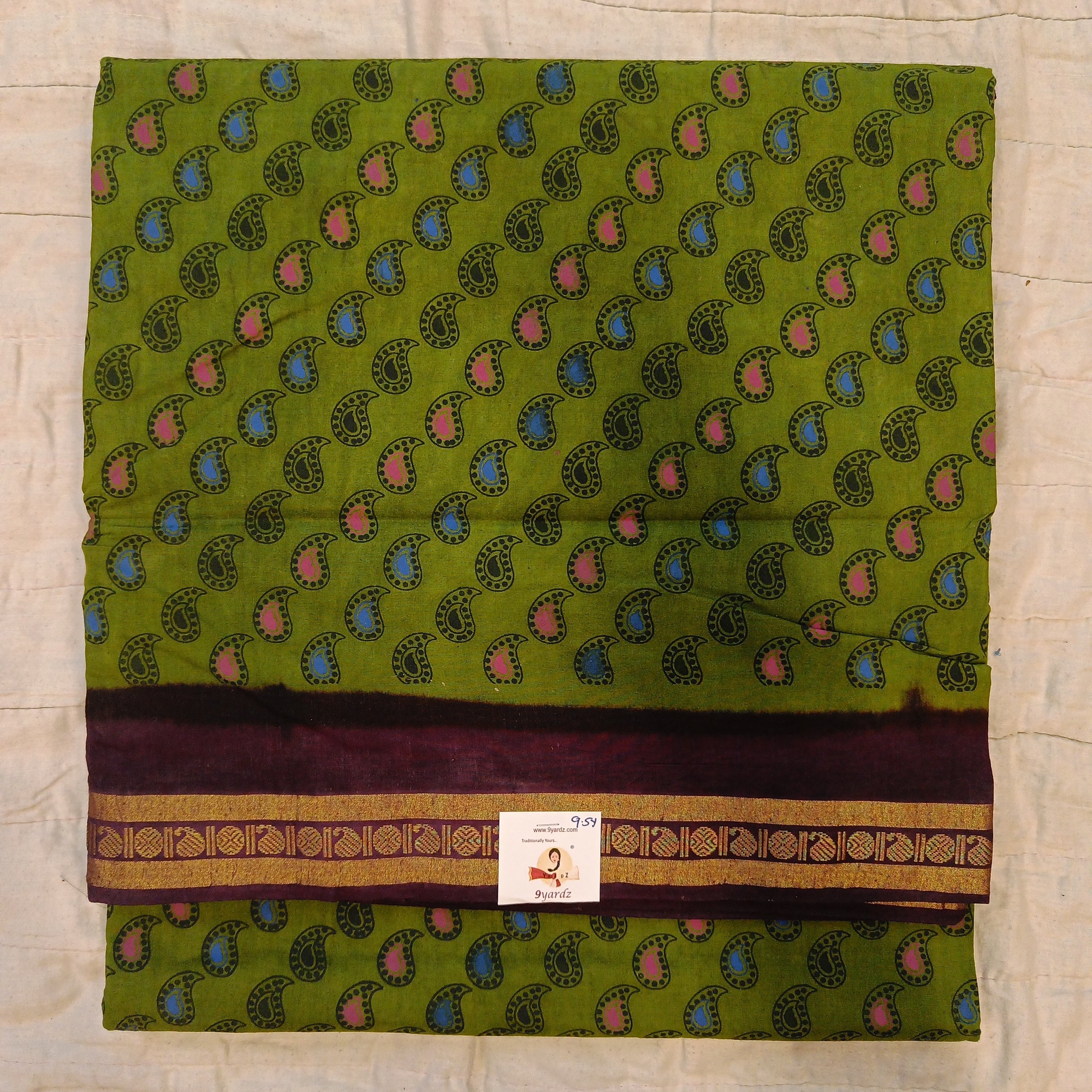 Sungudi cotton 9.5 yards madisar