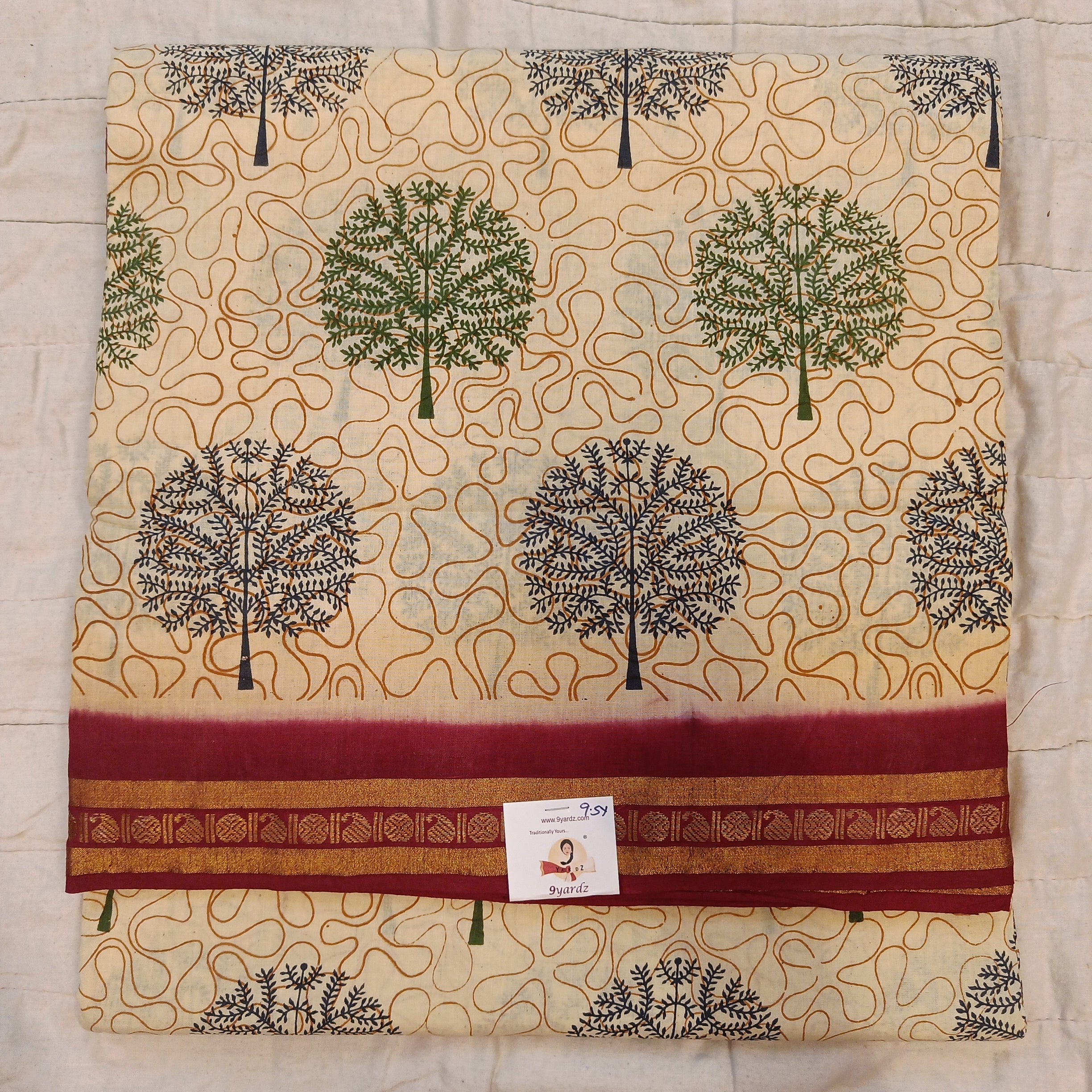 Sungudi cotton 9.5 yards madisar