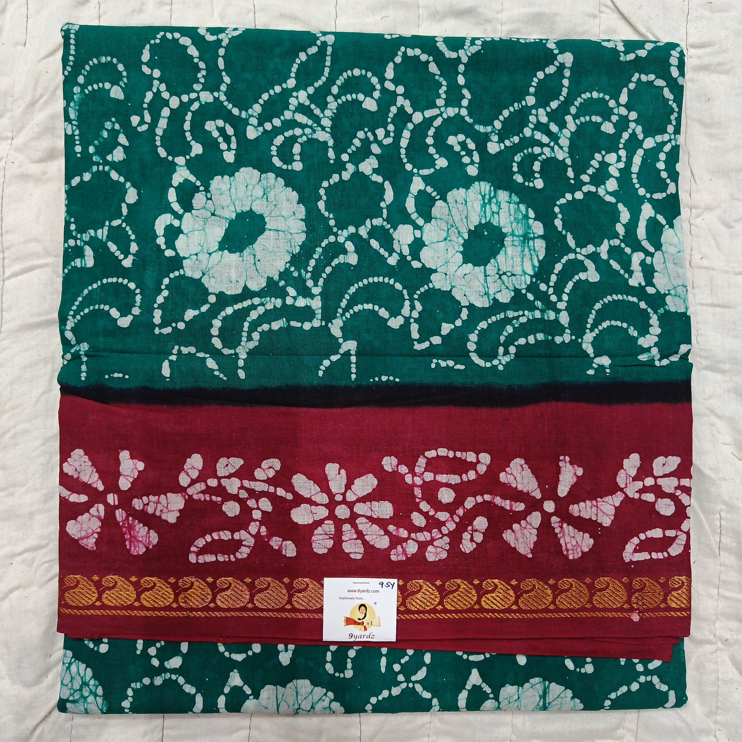 Sungudi cotton 9.5 yards madisar