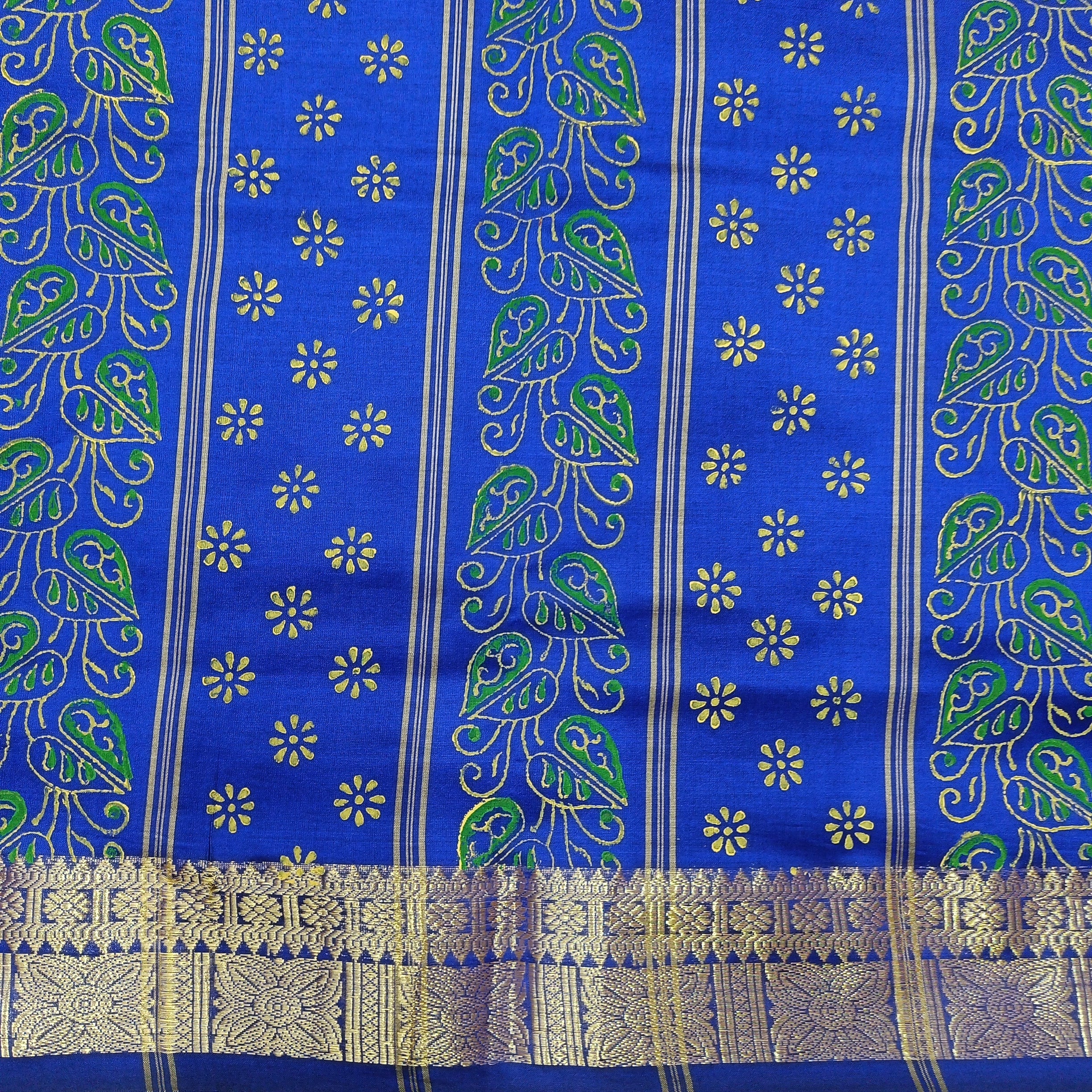 Semi silk printed 6Yards