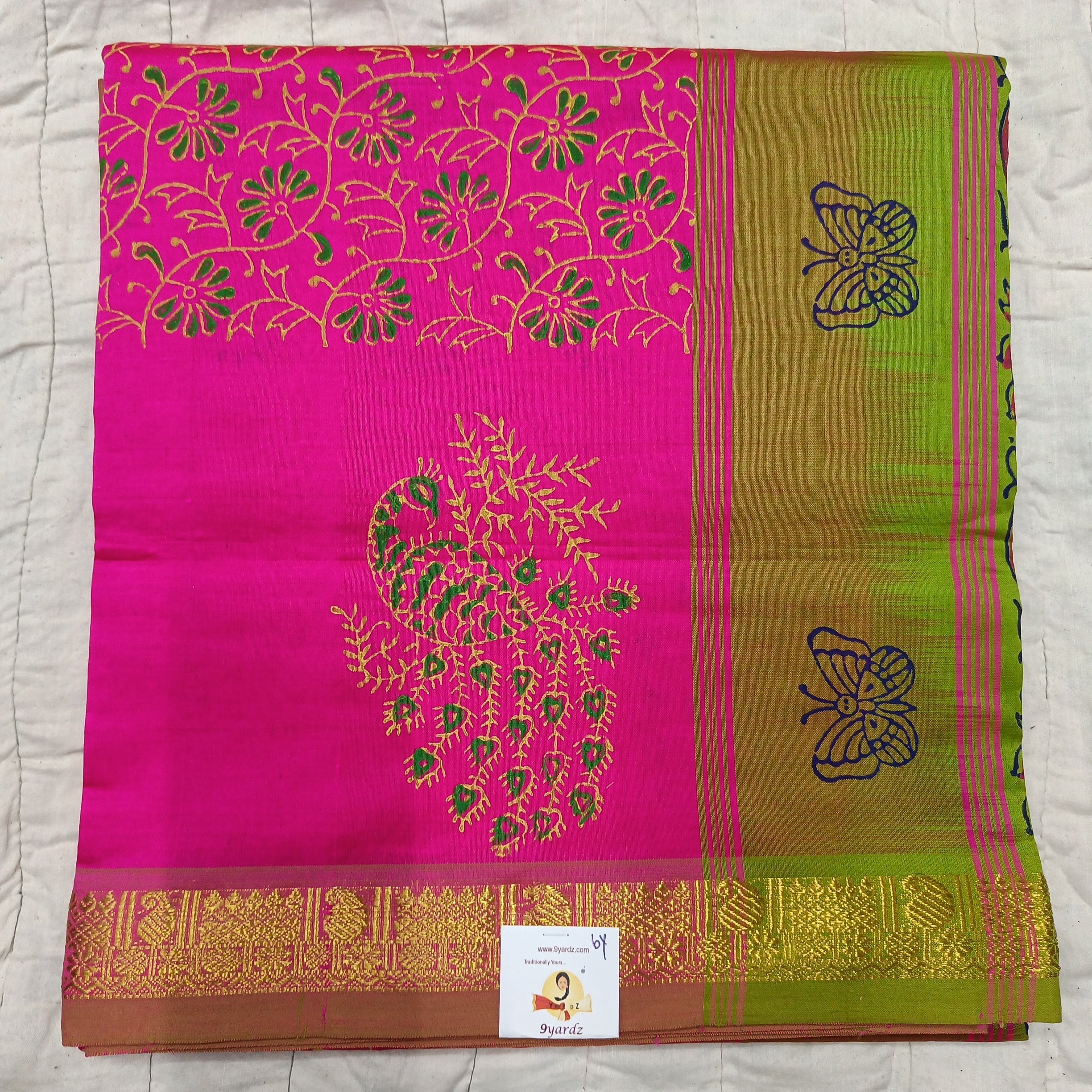 Semi silk printed 6Yards