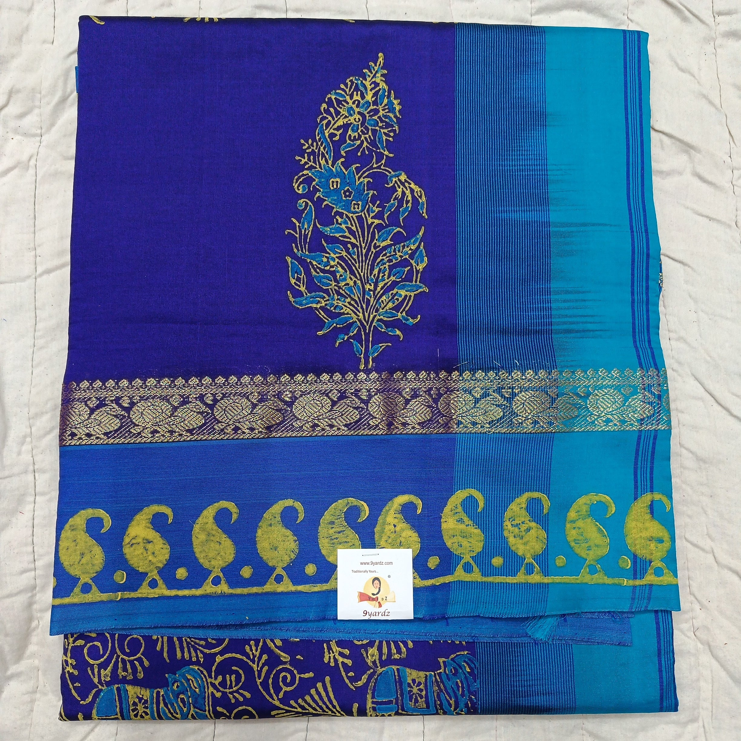 Semi silk printed 6Yards