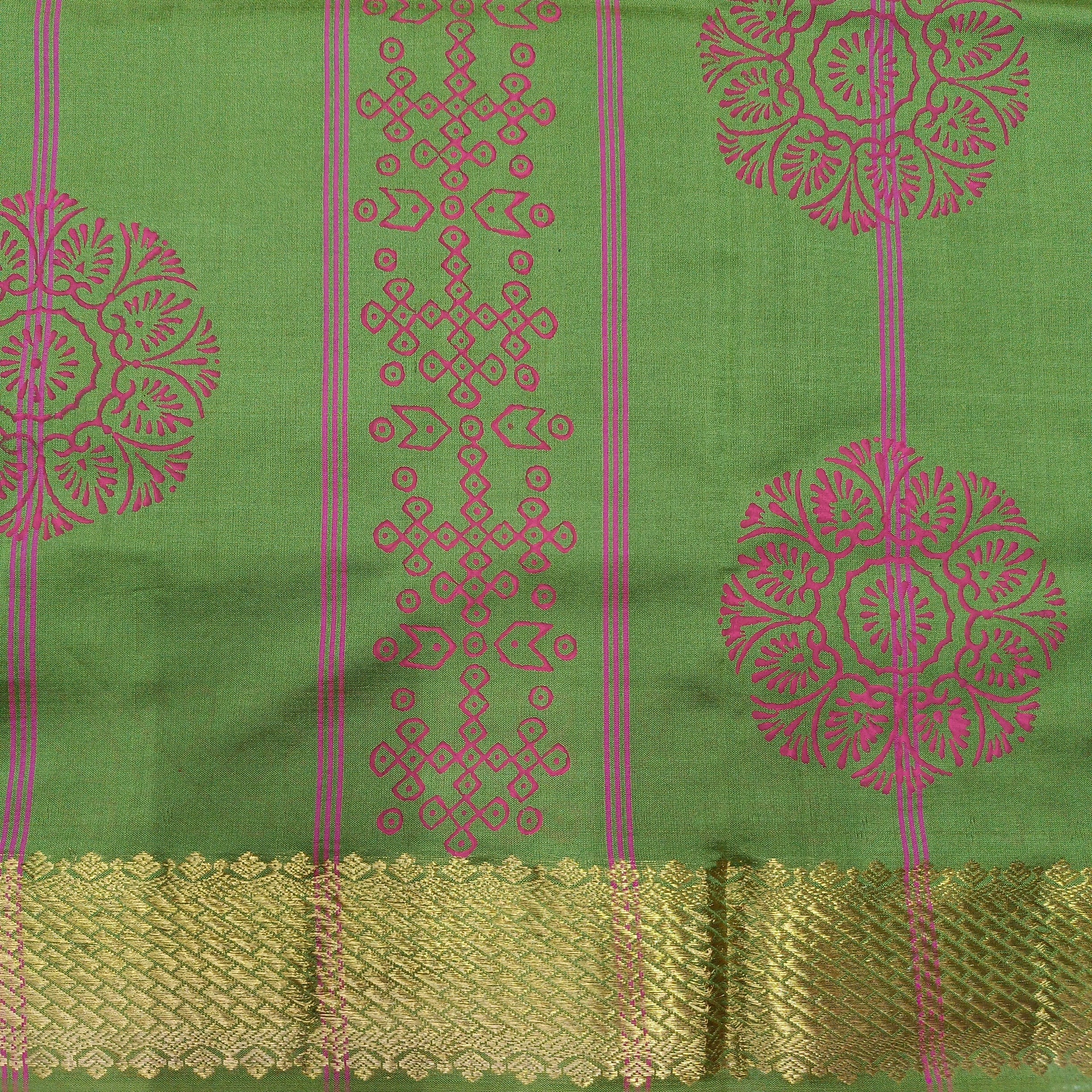 Semi silk printed 6Yards