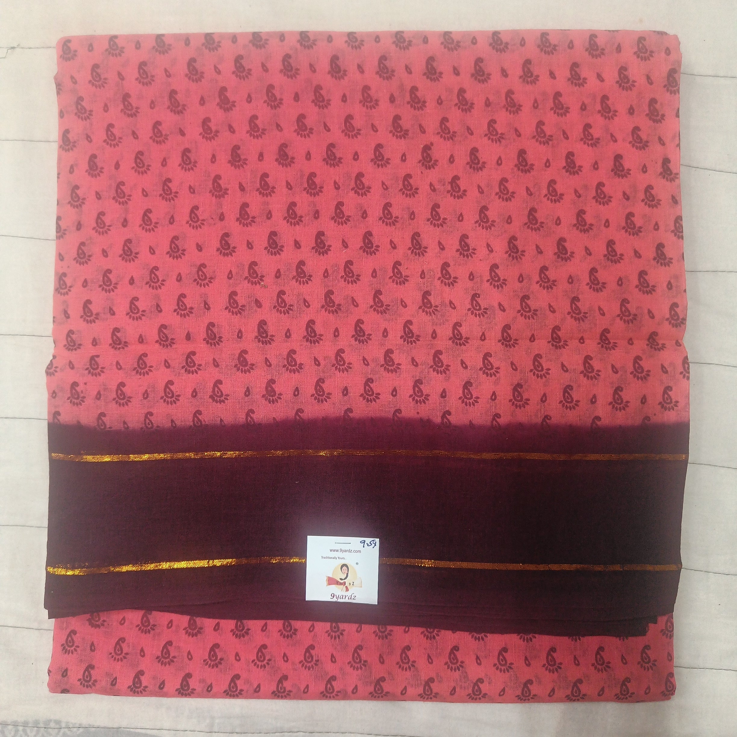 Sungudi cotton 9.5 yards madisar