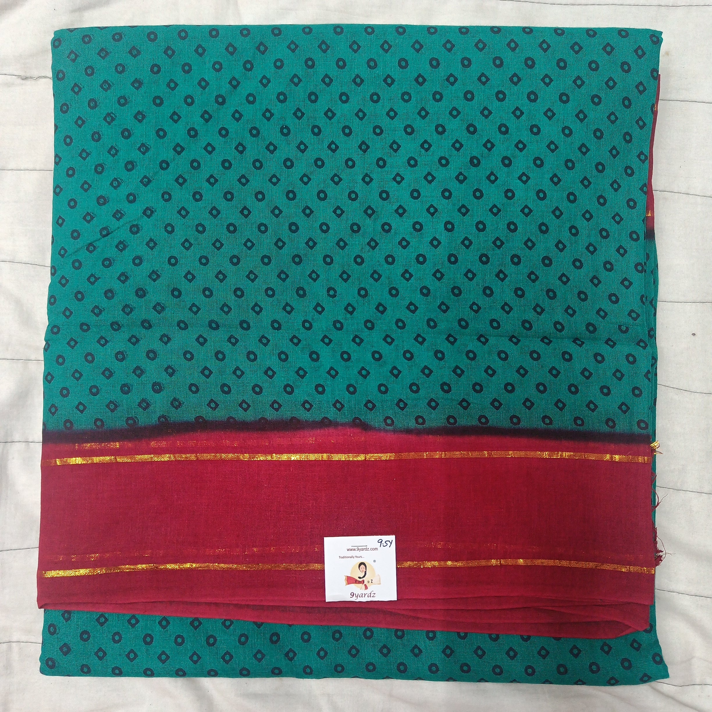 Sungudi cotton 9.5 yards madisar