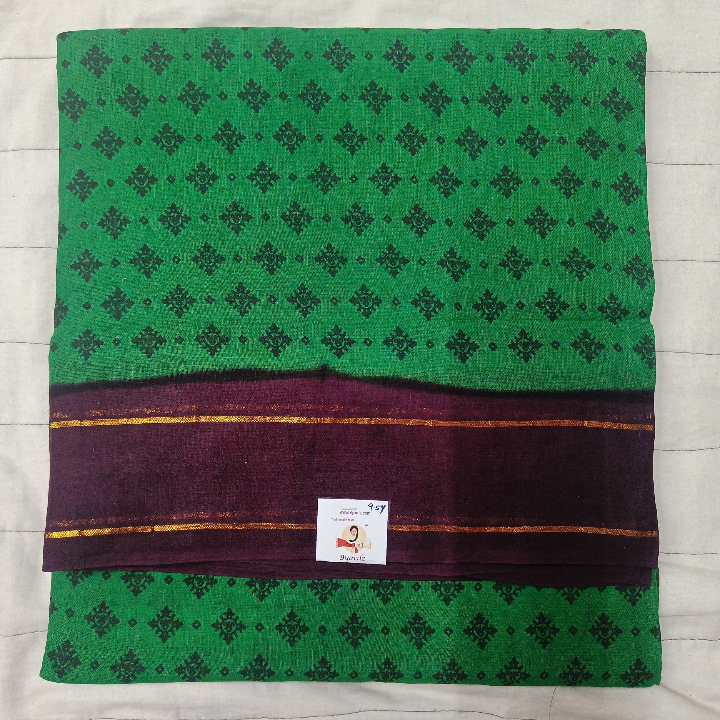 Sungudi cotton 9.5 yards madisar