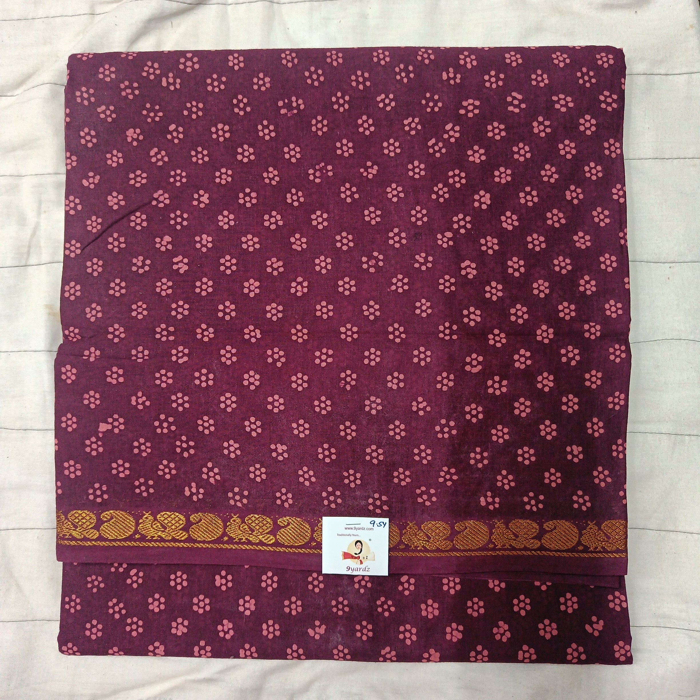 Sungudi cotton 9.5 yards madisar