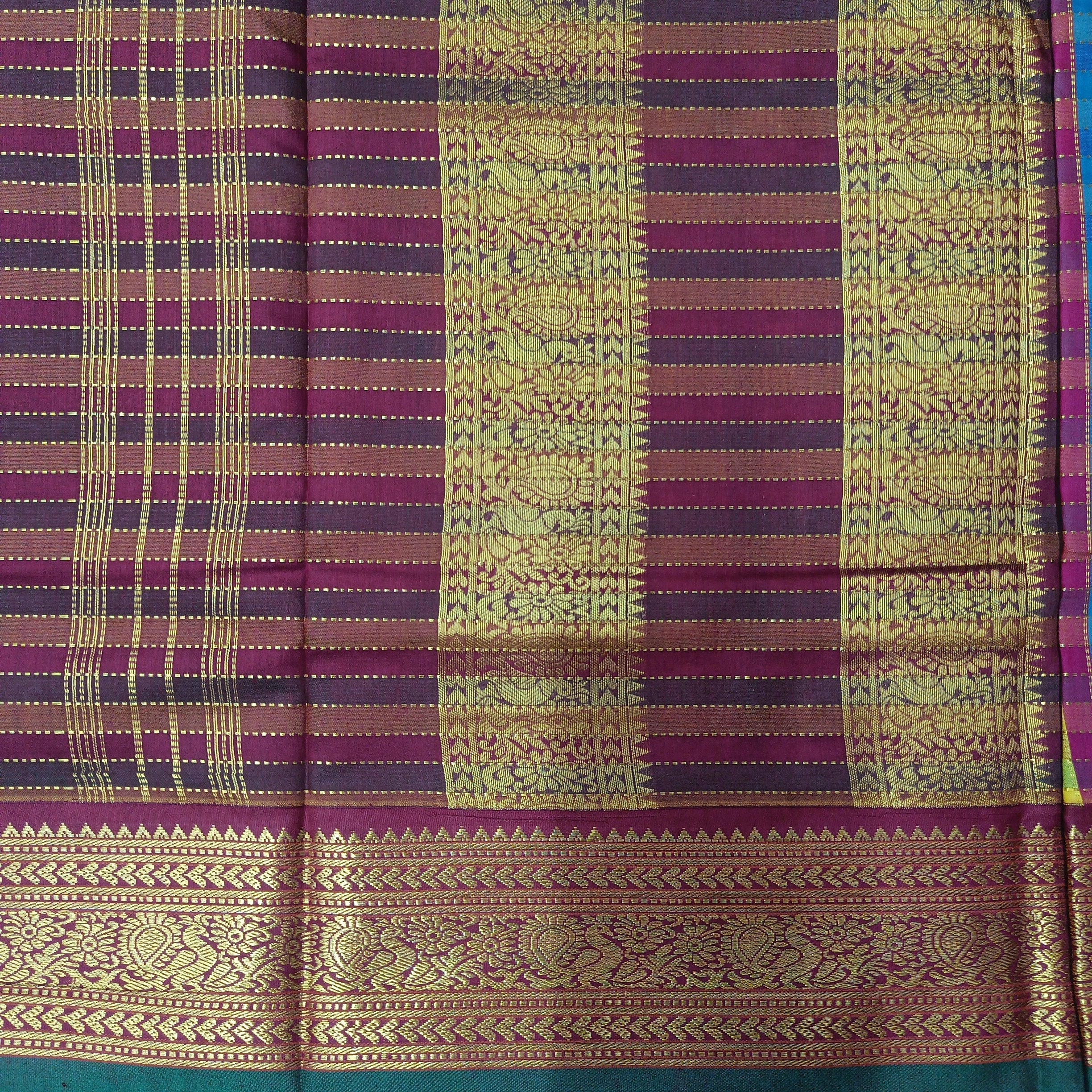 Akshaya cotton 10.25 yards madisar checked