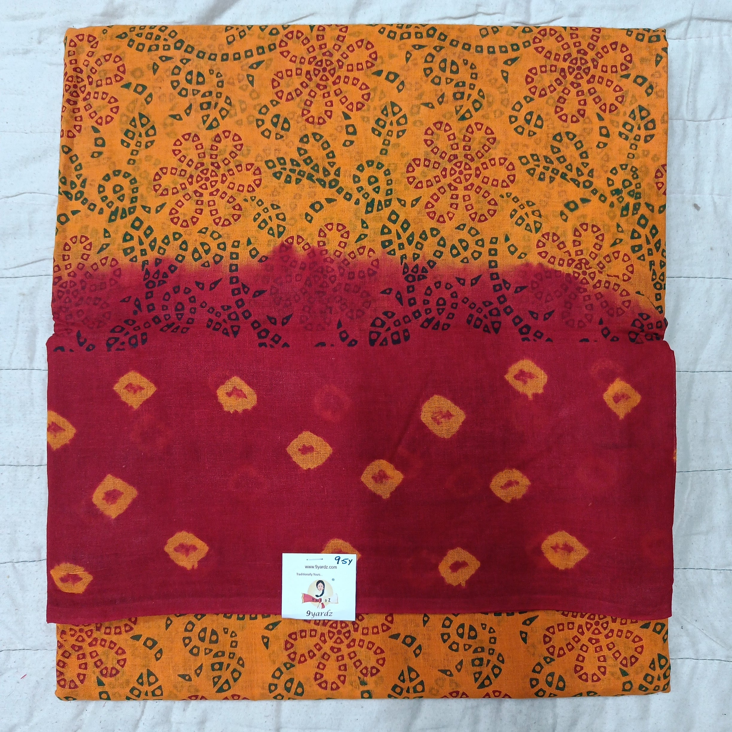 Sungudi cotton 9.5 yards madisar