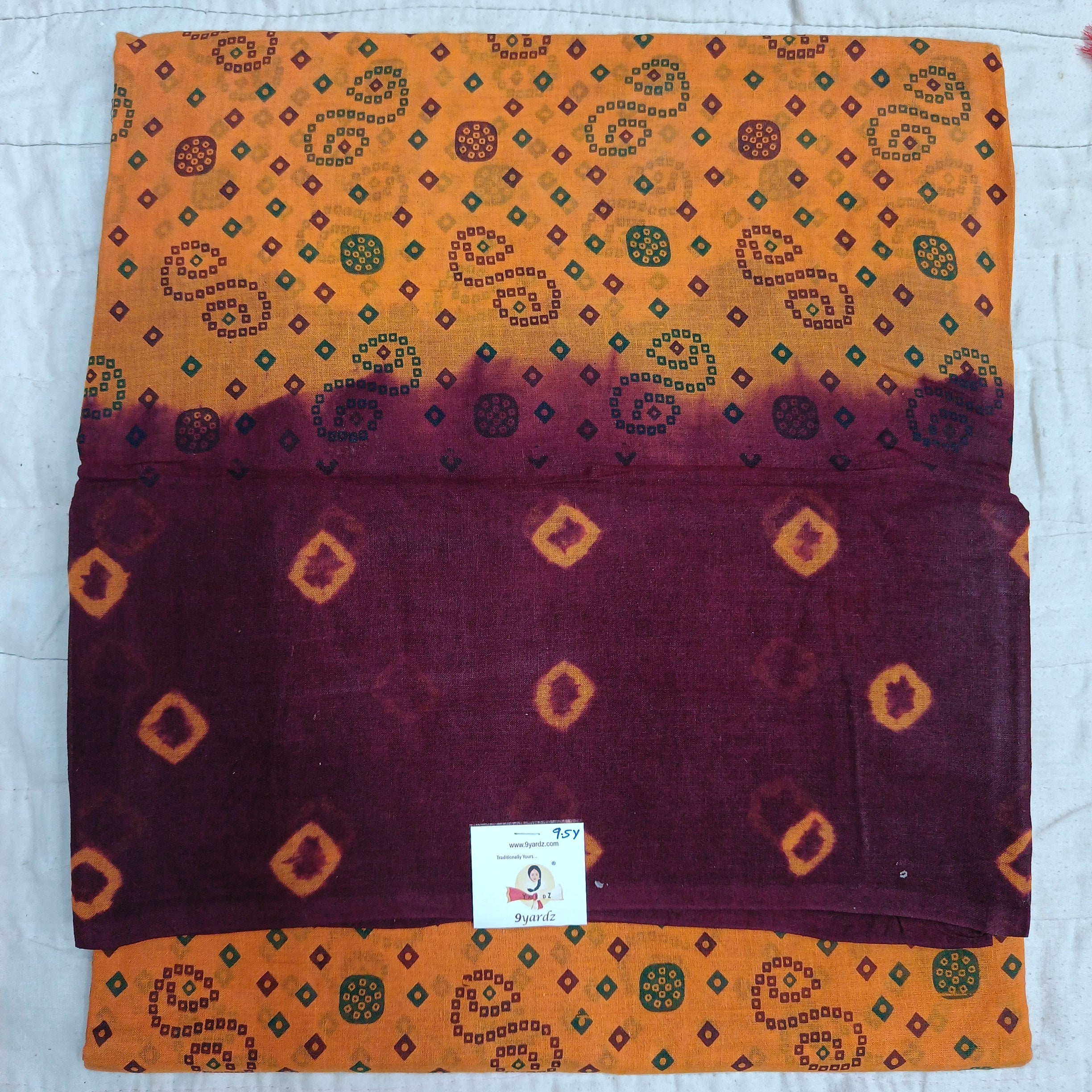 Sungudi cotton 9.5 yards madisar