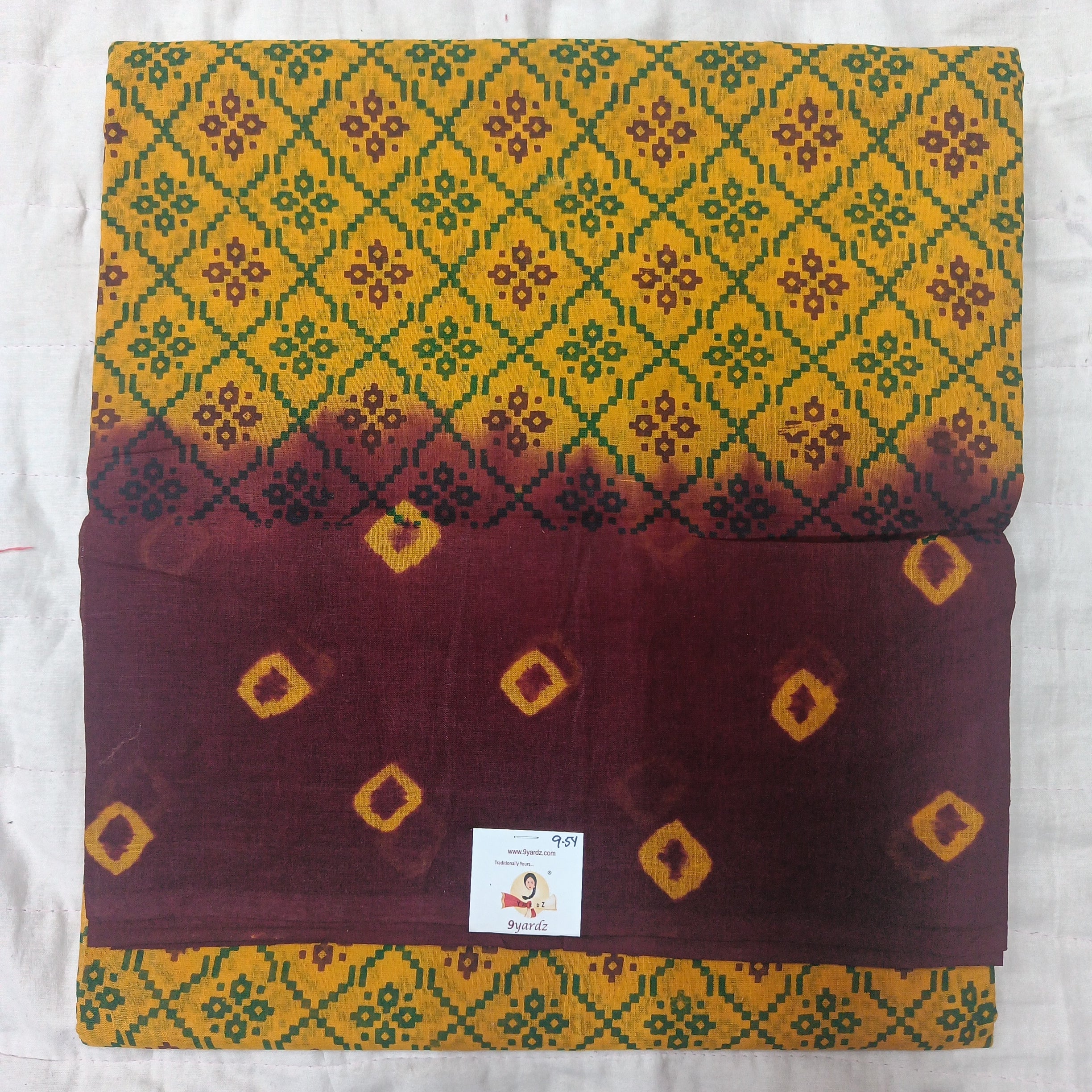 Sungudi cotton 9.5 yards madisar